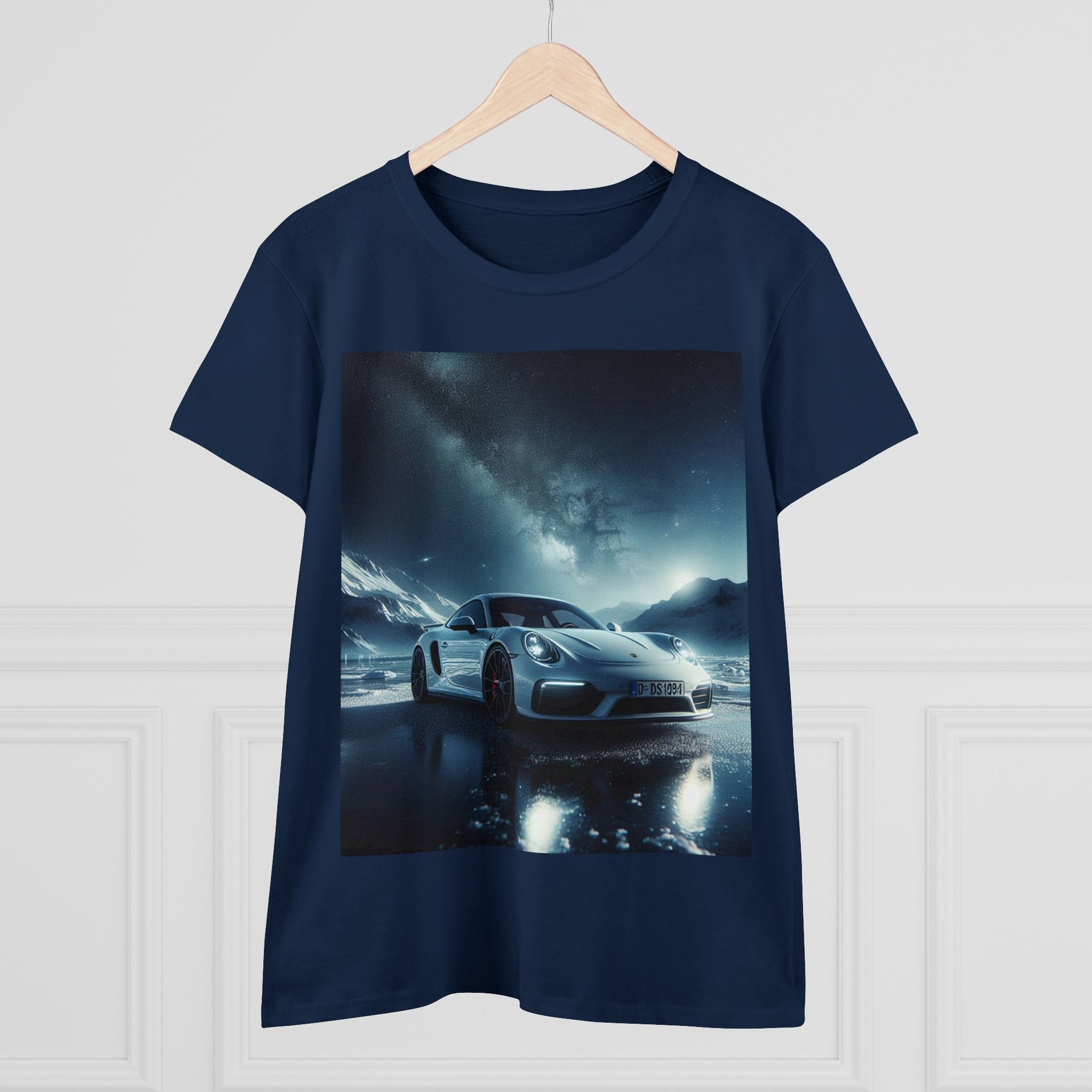 White Porsche T-Shirt T-Shirt Printify