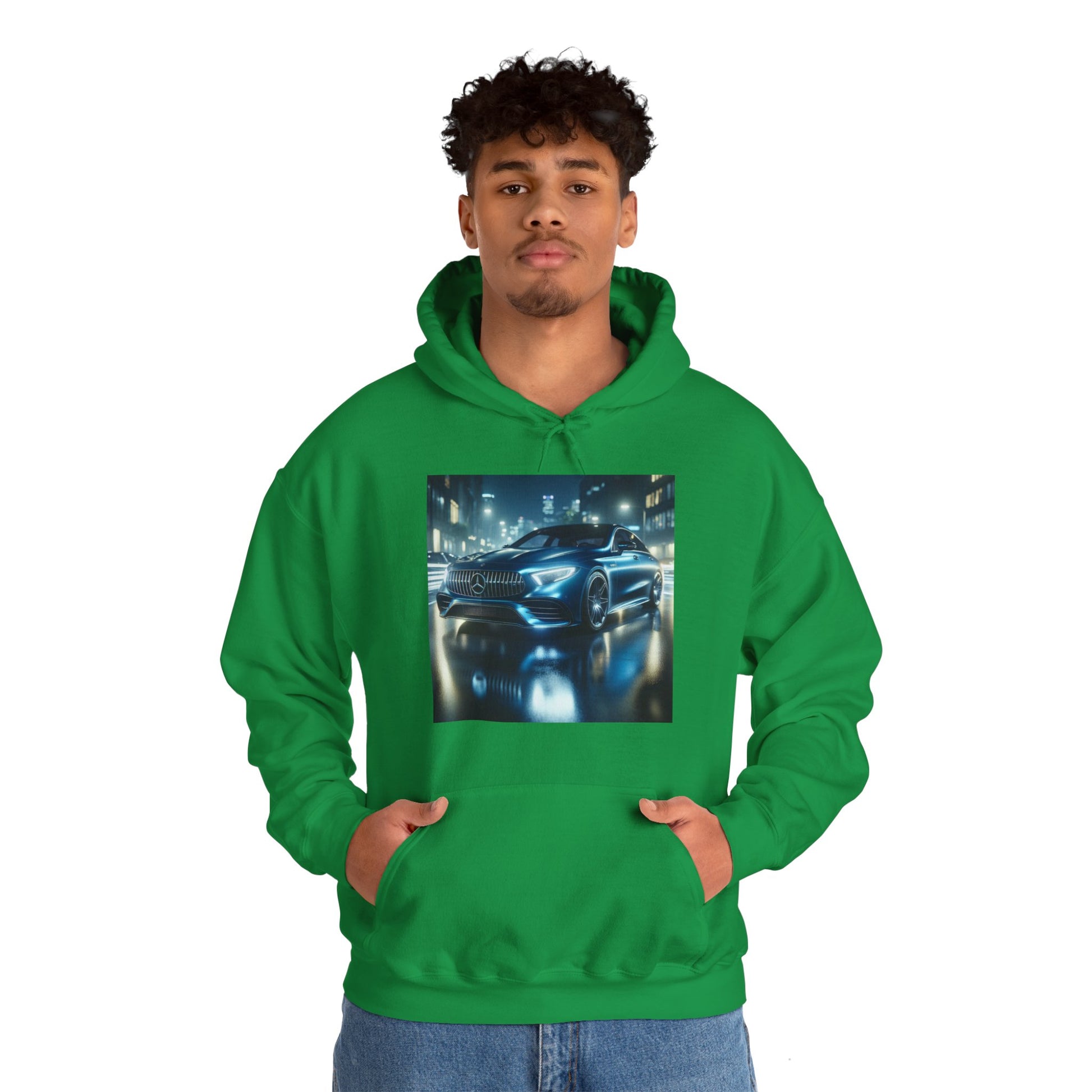 Blue Mercedes Hoodie Hoodie Printify