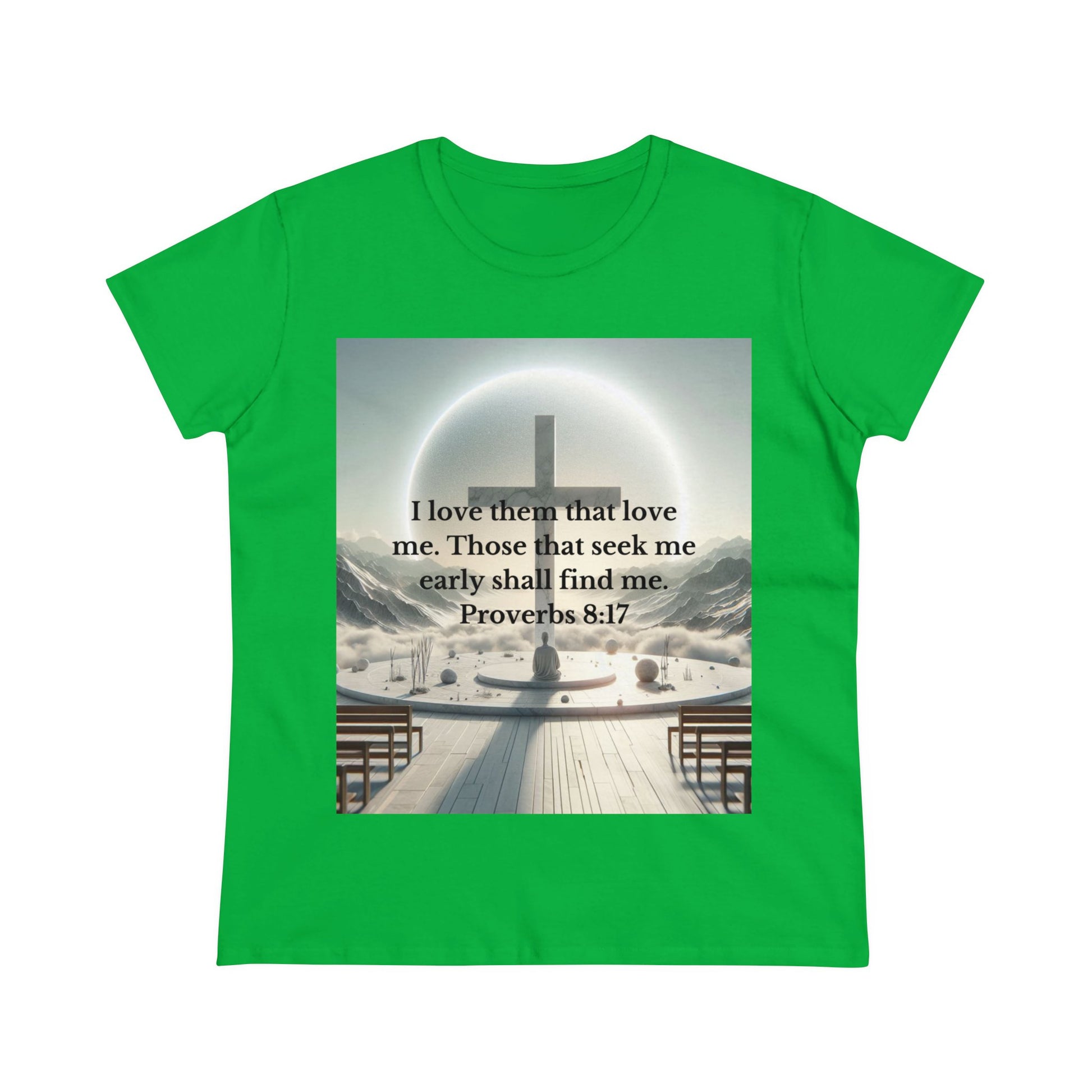 Proverbs 8:17 T-Shirt T-Shirt Printify Irish Green S