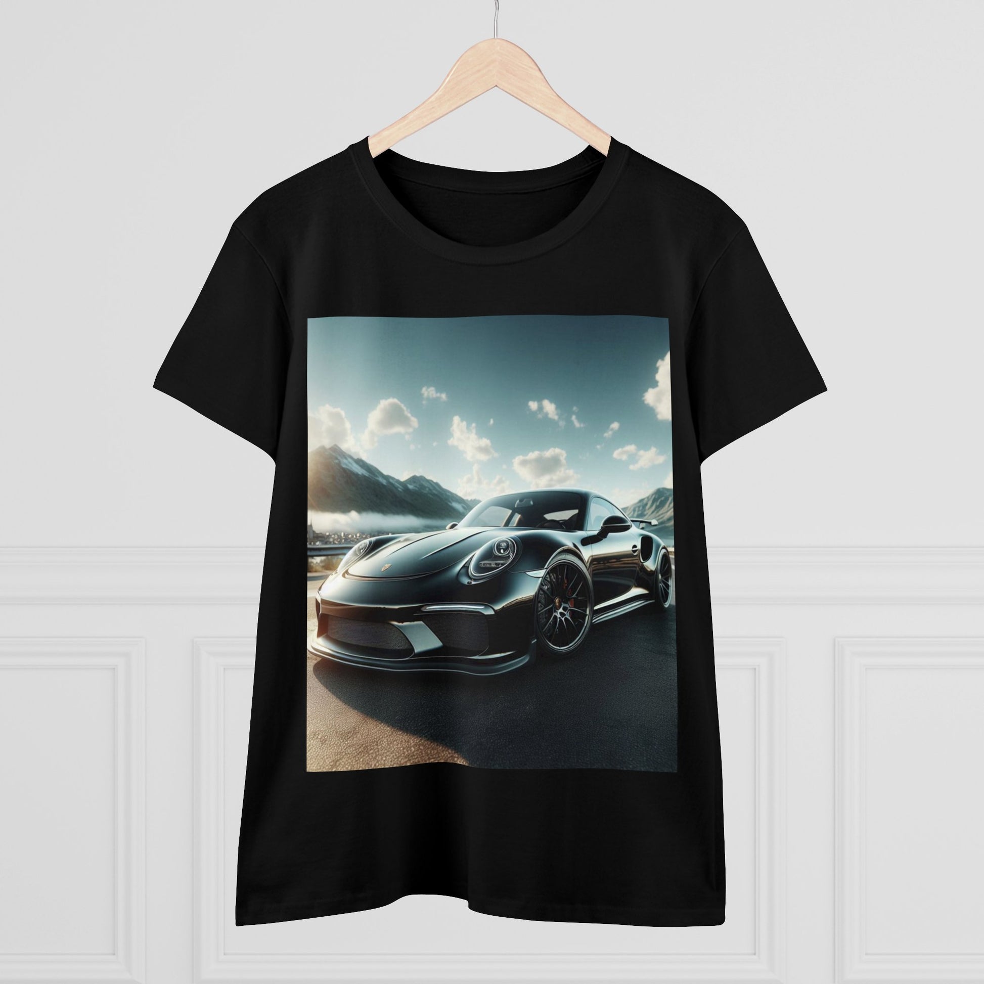 Black Porsche T-Shirt T-Shirt Printify