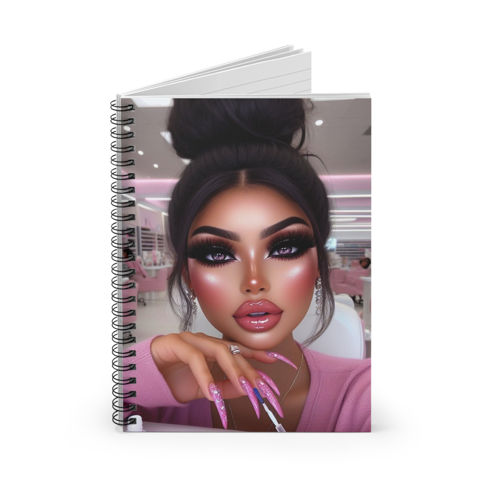 Nail Day Spiral Notebook Paper products Printify