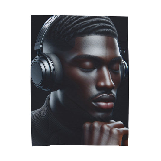 Music Vibes Plush Blanket All Over Prints Printify 60" × 80"