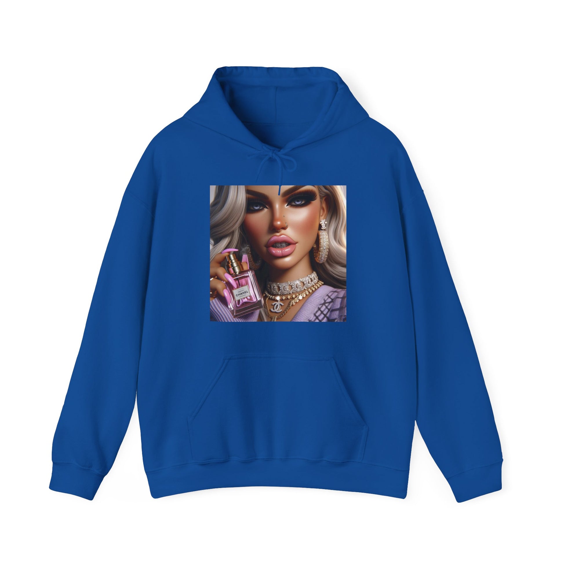 Chanel Please Hoodie Hoodie Printify Royal S