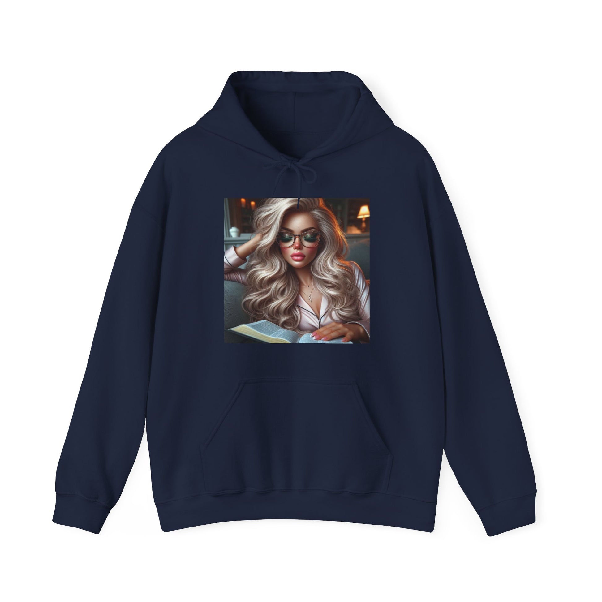 Relax and Read Hoodie Hoodie Printify Navy S