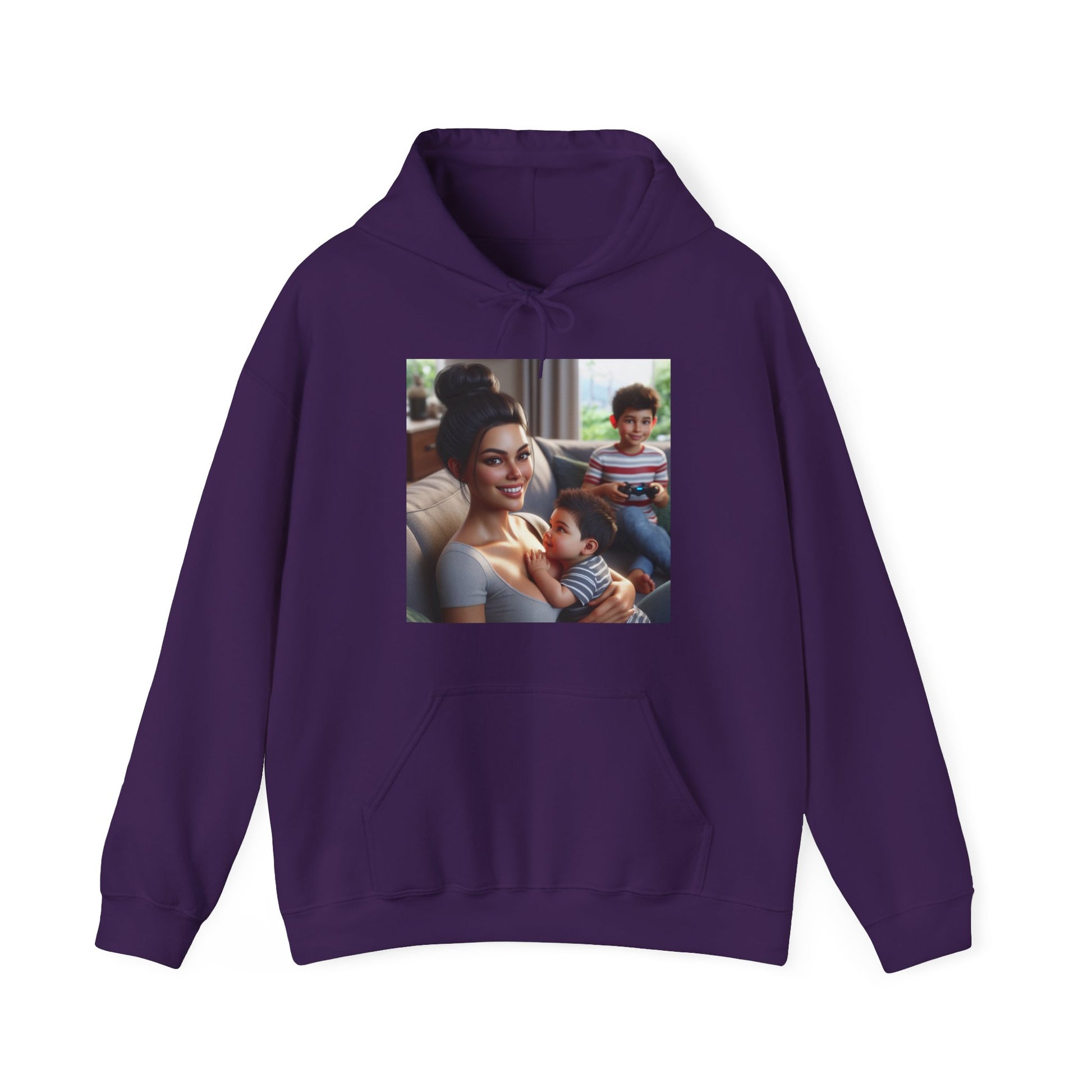 Family Time Hoodie Hoodie Printify Purple S
