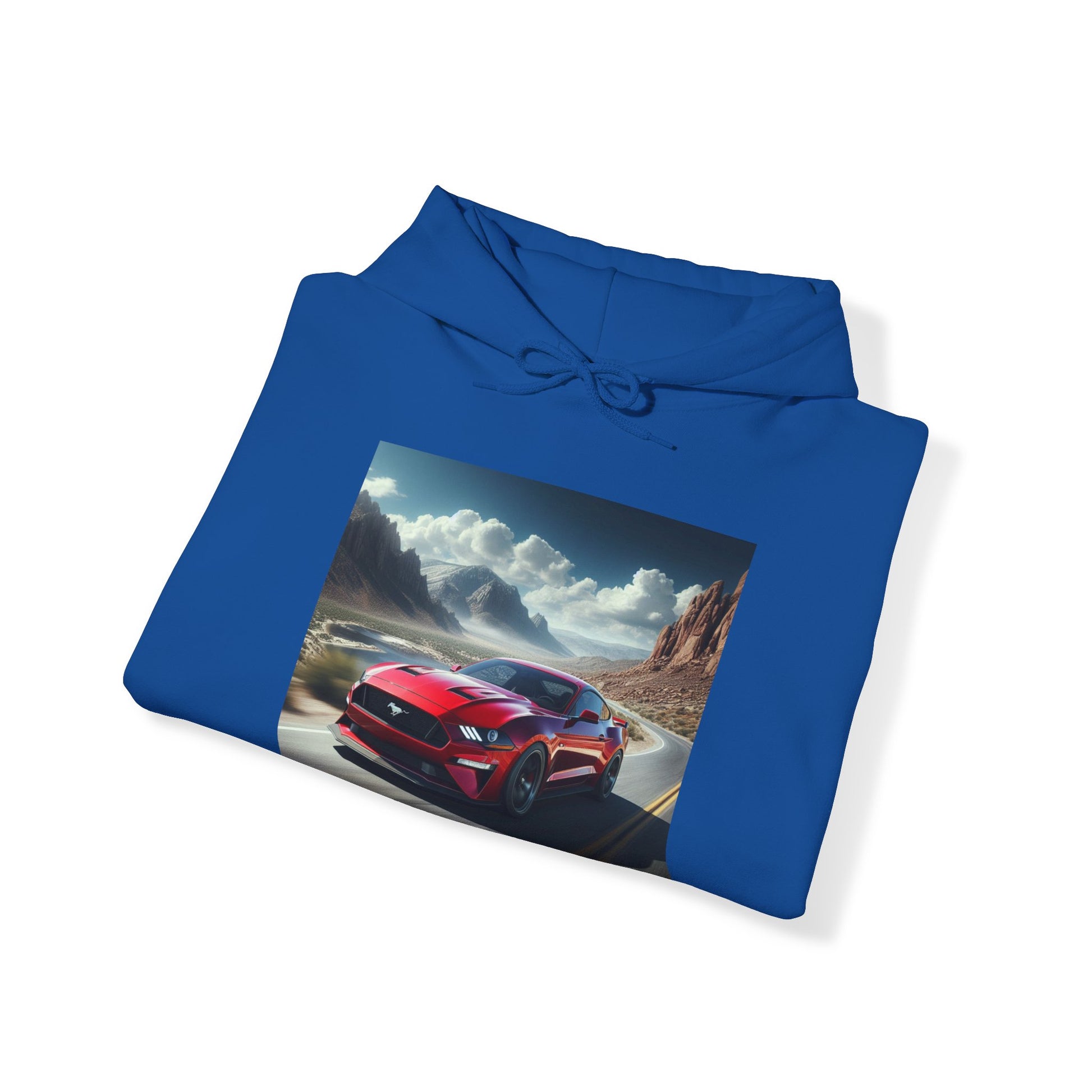 Red Mustang Hoodie Hoodie Printify