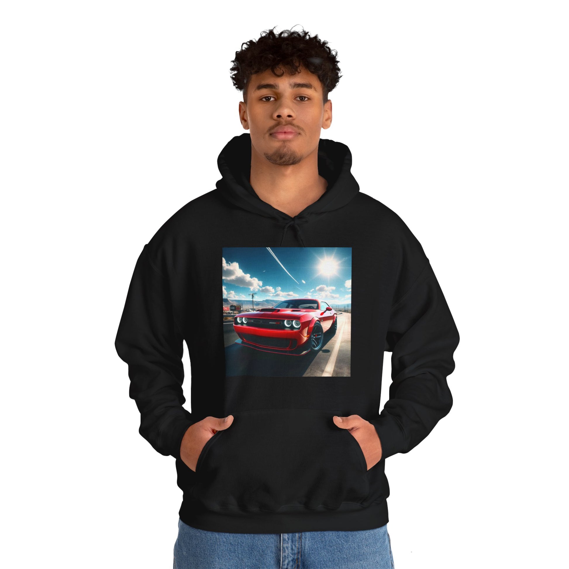 Red Challenger Hoodie Hoodie Printify