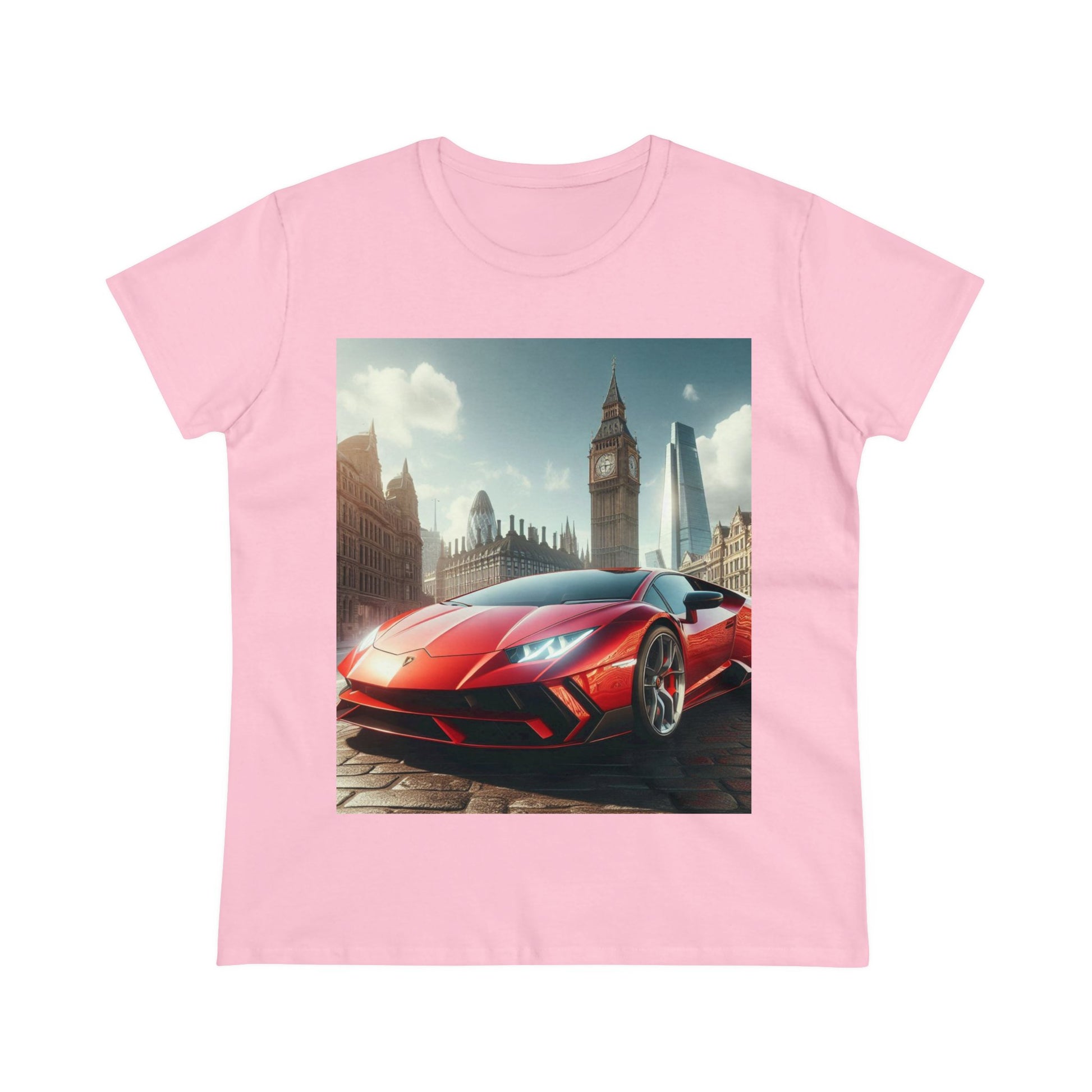 Red Lamborghini T-Shirt T-Shirt Printify Light Pink S