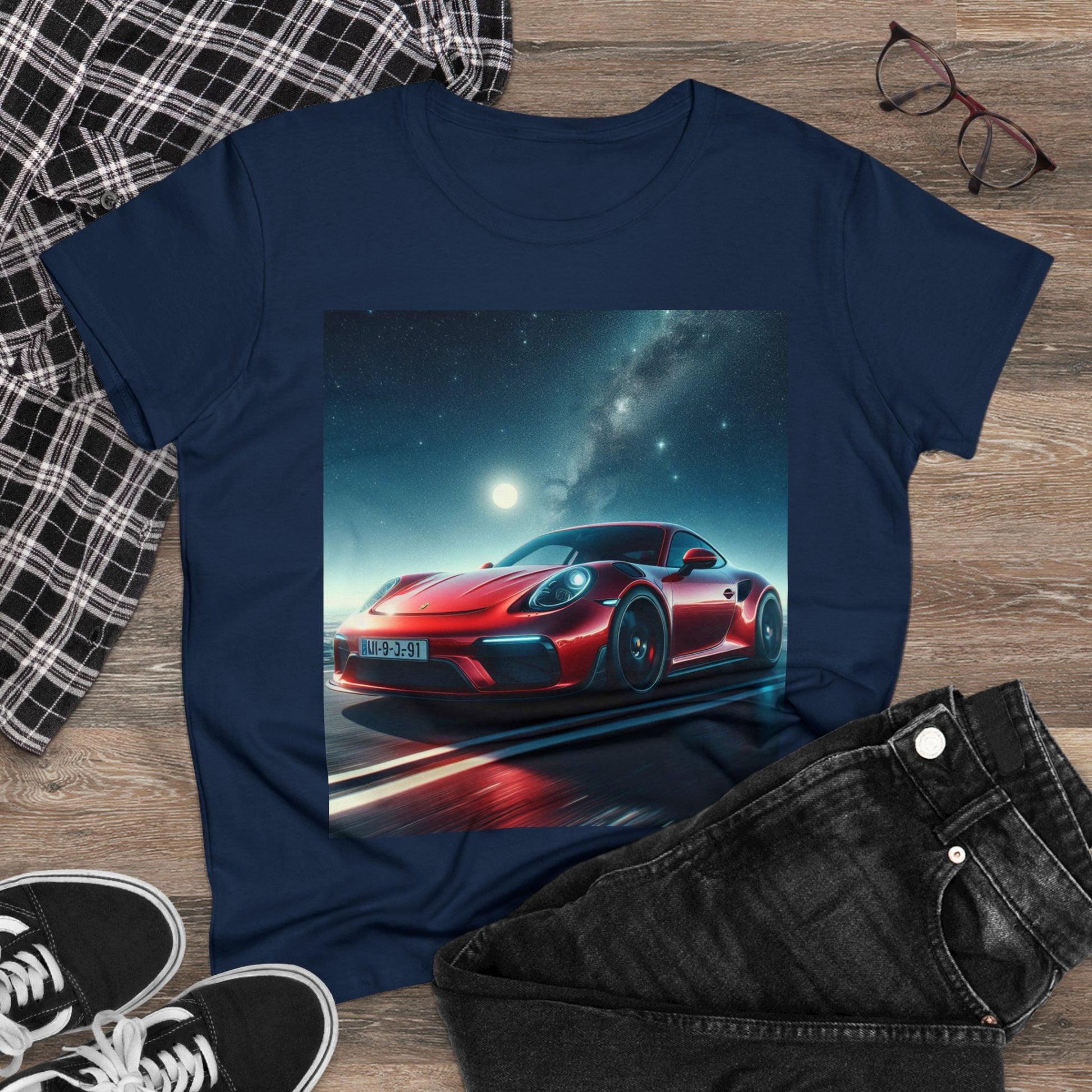 Red Porsche T-Shirt T-Shirt Printify