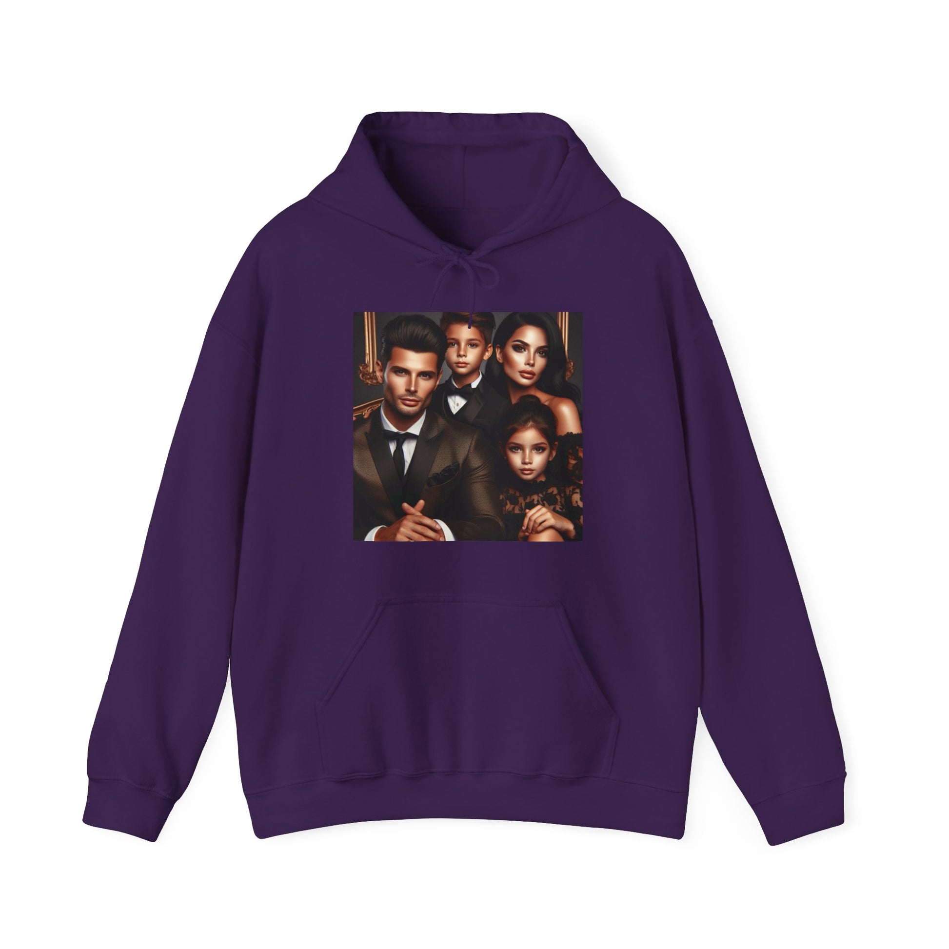 Family Portrait Hoodie Hoodie Printify Purple S