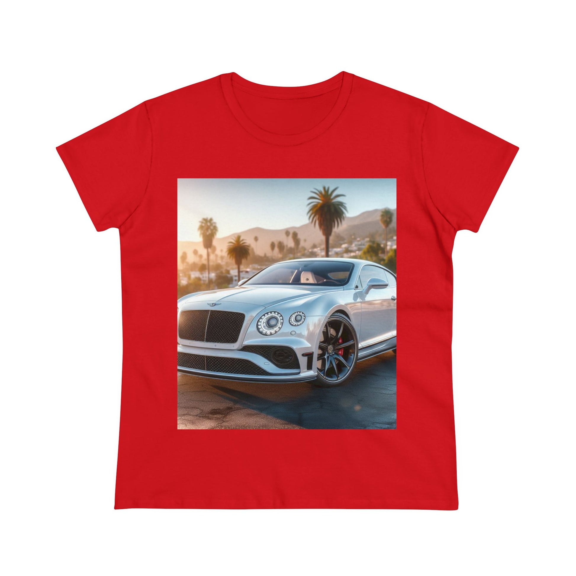 Silver Bentley T-Shirt T-Shirt Printify Red S