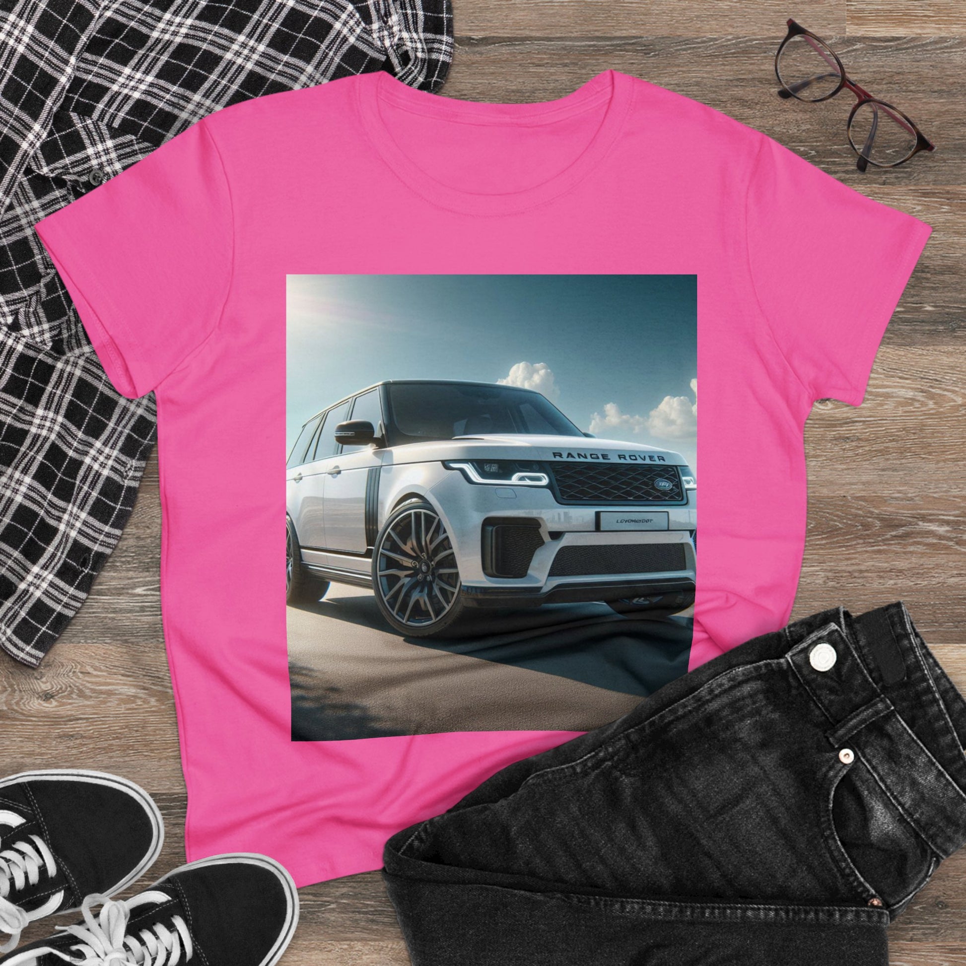 White Range Rover T-Shirt T-Shirt Printify