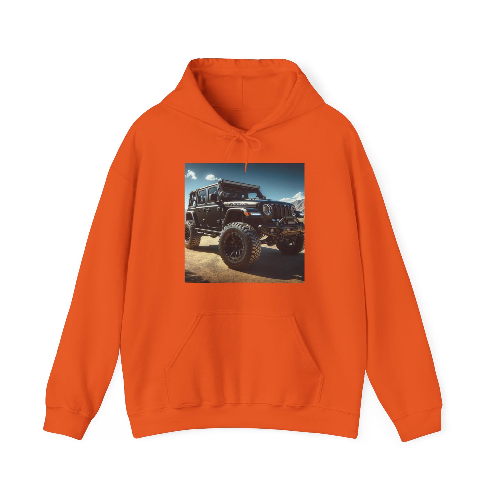 Black Rubicon Hoodie Hoodie Printify Orange S