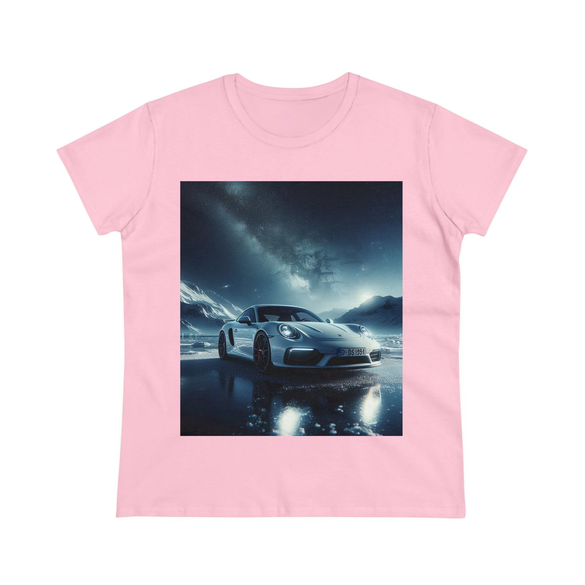 White Porsche T-Shirt T-Shirt Printify Light Pink S