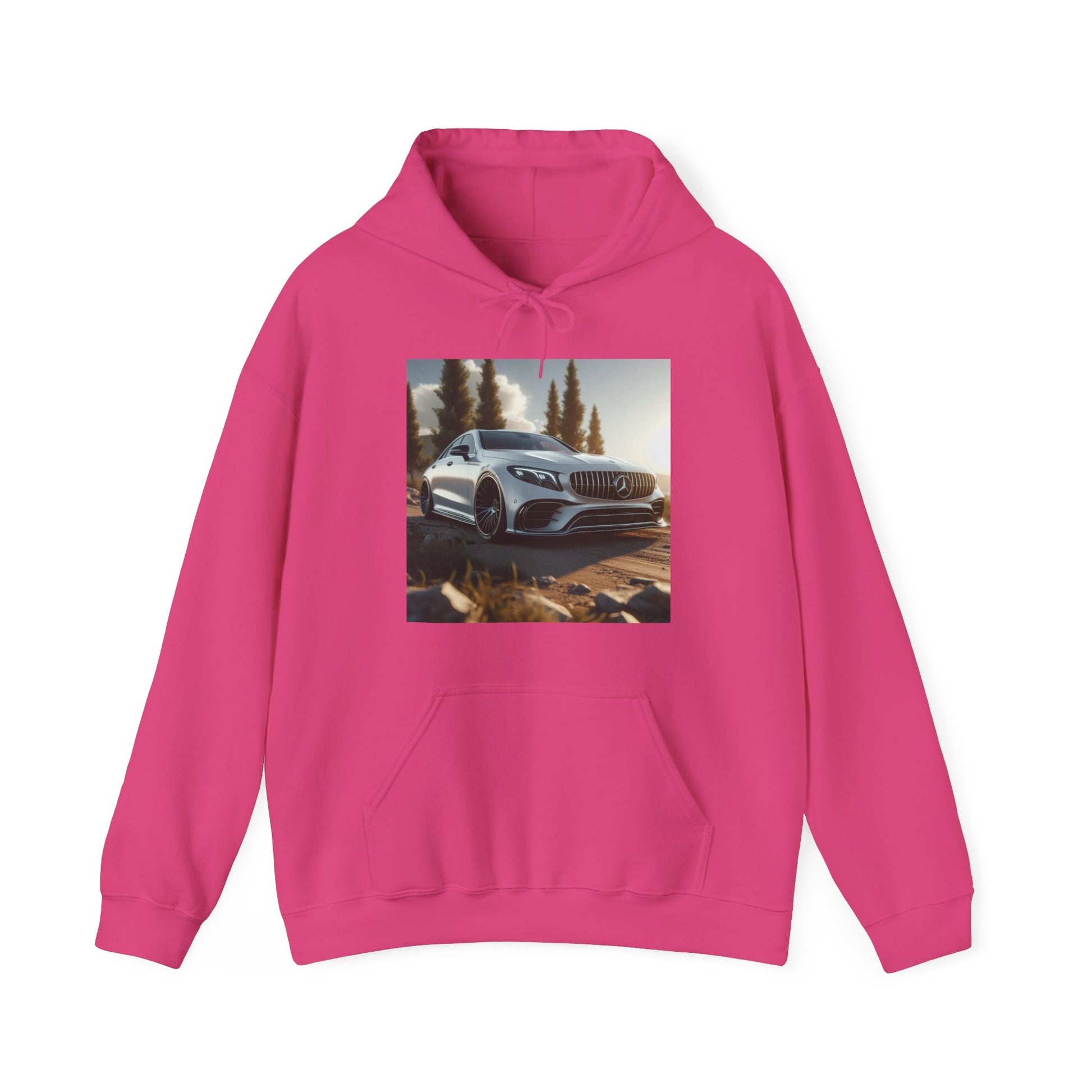 White Mercedes Hoodie Hoodie Printify Heliconia S