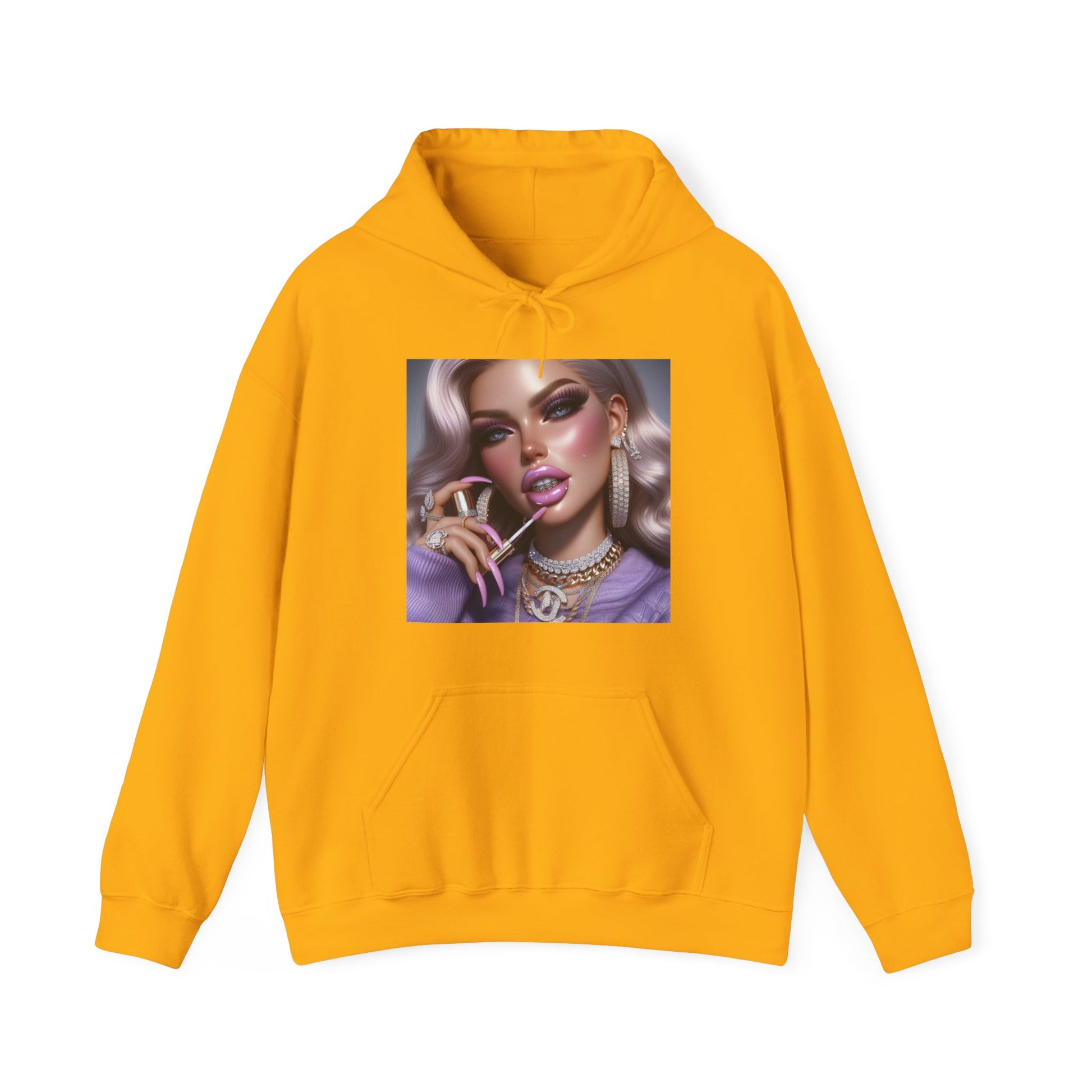 Gloss Up Hoodie Hoodie Printify Gold S