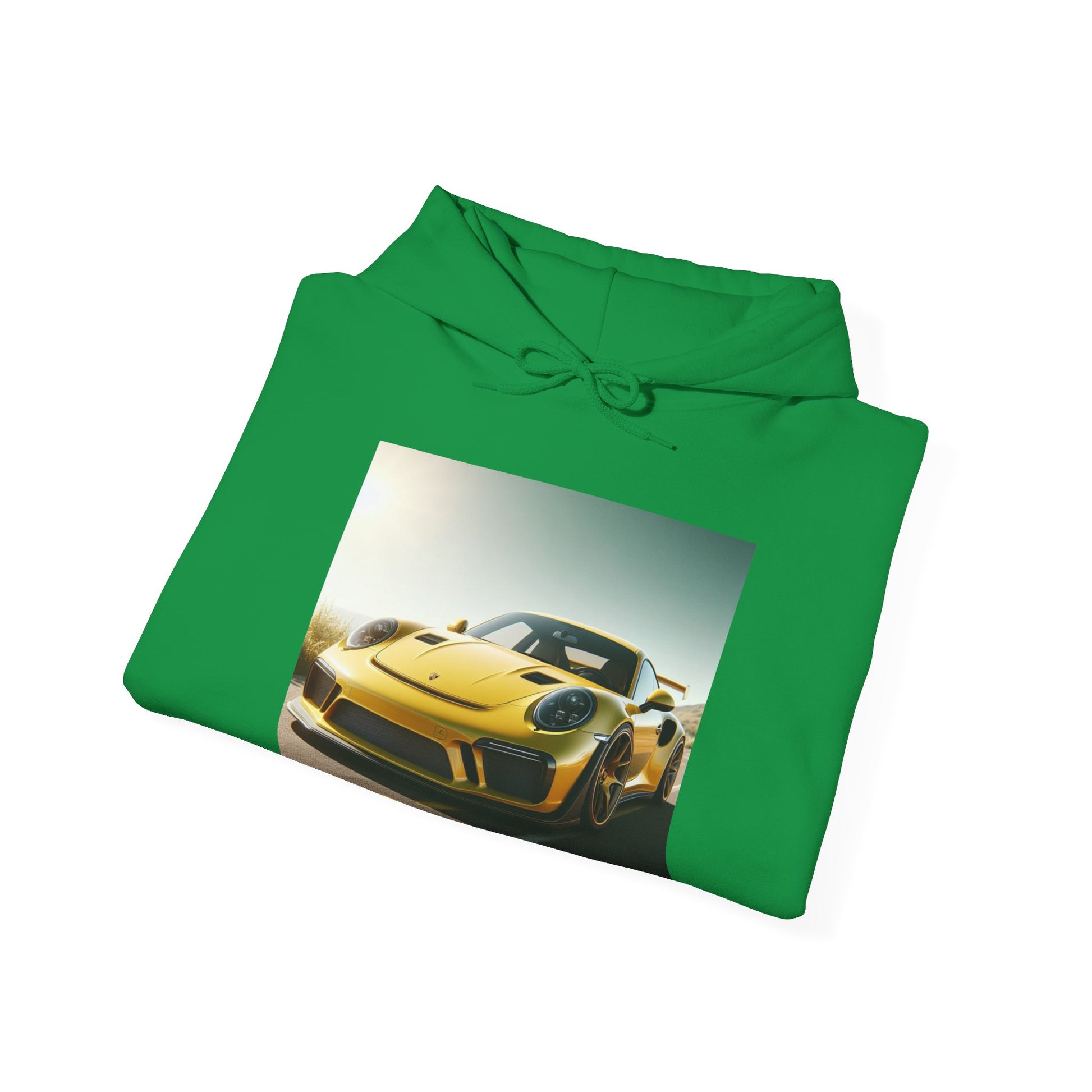 Yellow Porsche Hoodie Hoodie Printify
