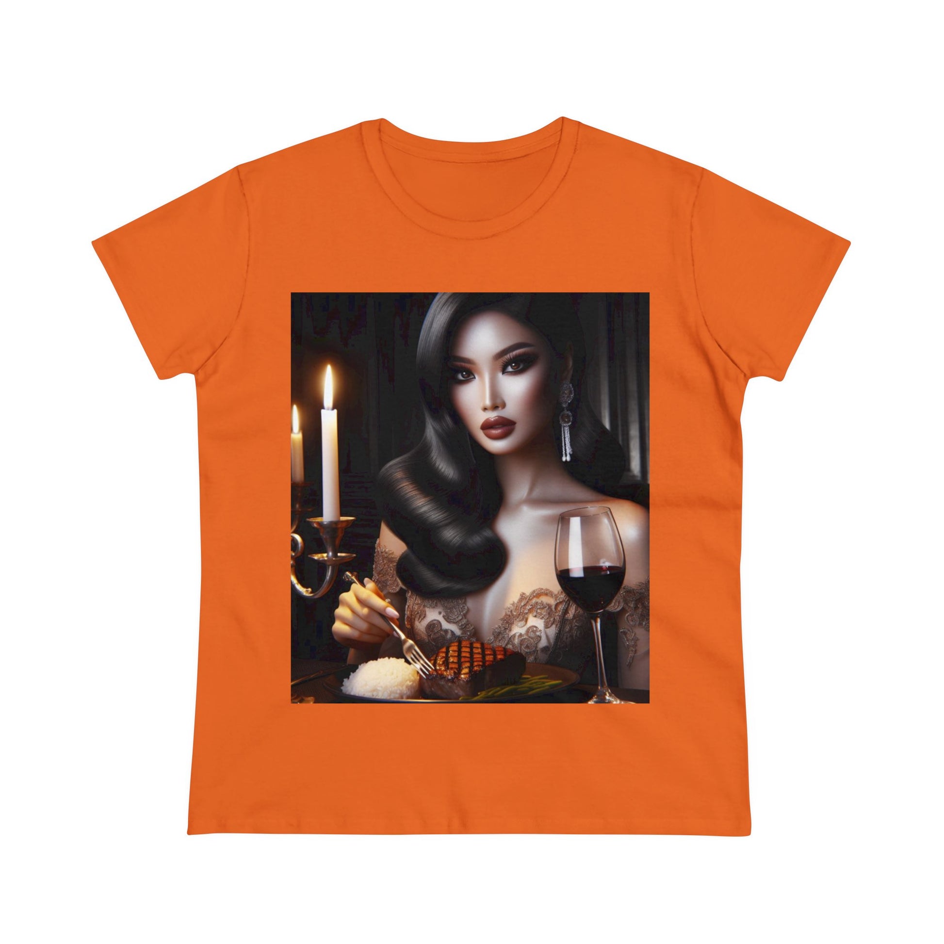 Elegant Meal T-Shirt T-Shirt Printify Orange S