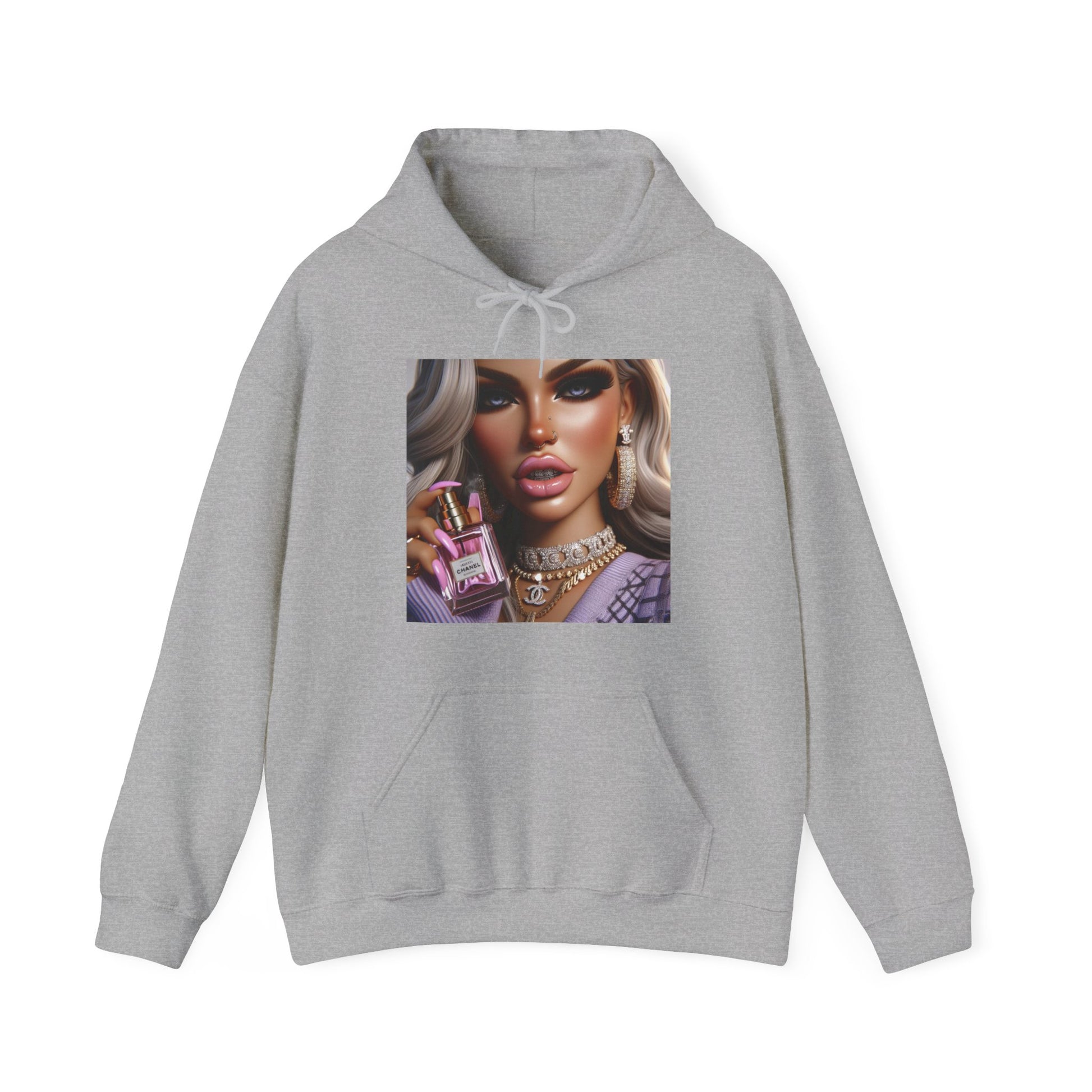 Chanel Please Hoodie Hoodie Printify Sport Grey S