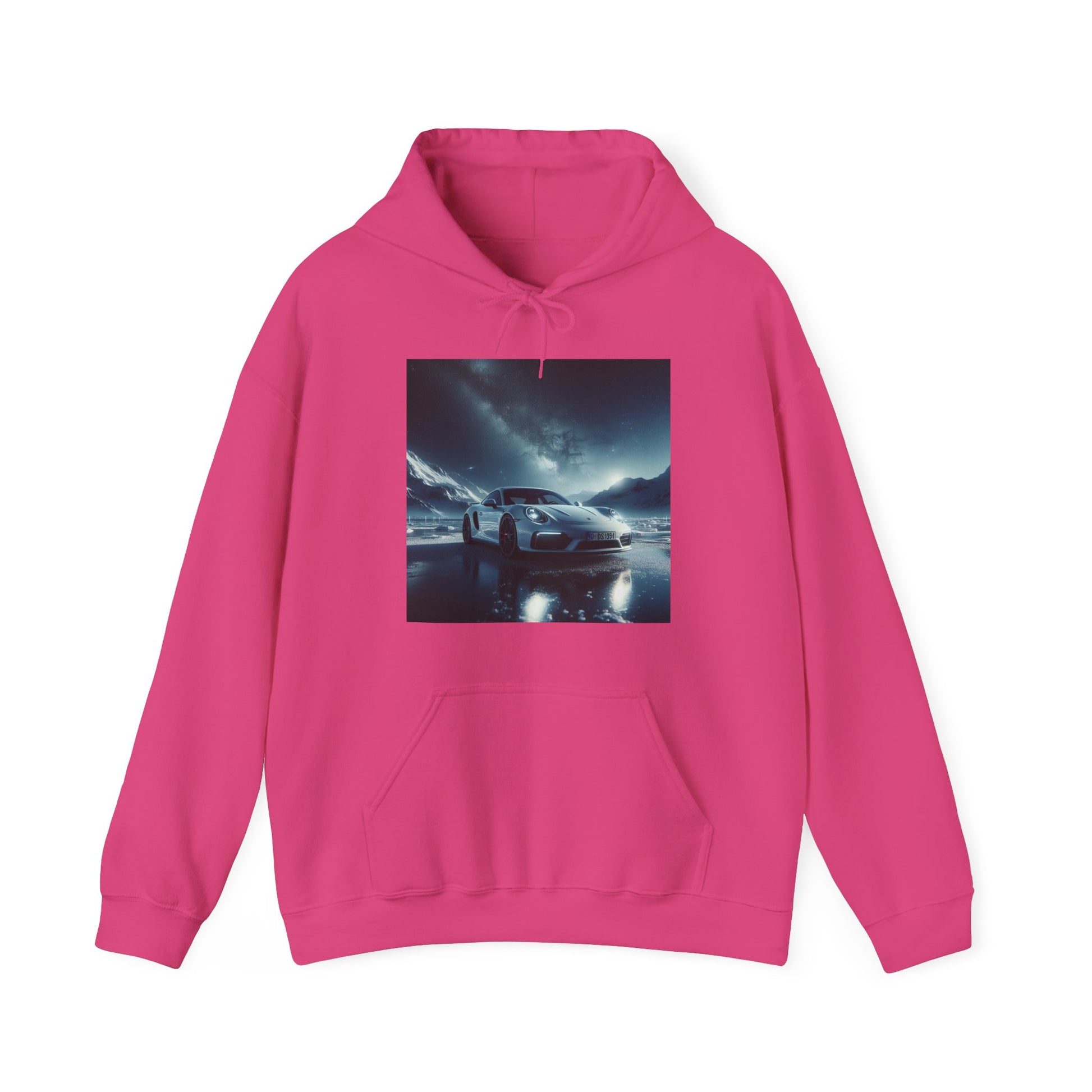 White Porsche Hoodie Hoodie Printify Heliconia S