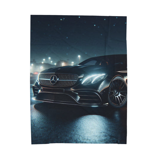 Black Mercedes Plush Blanket All Over Prints Printify 60" × 80"
