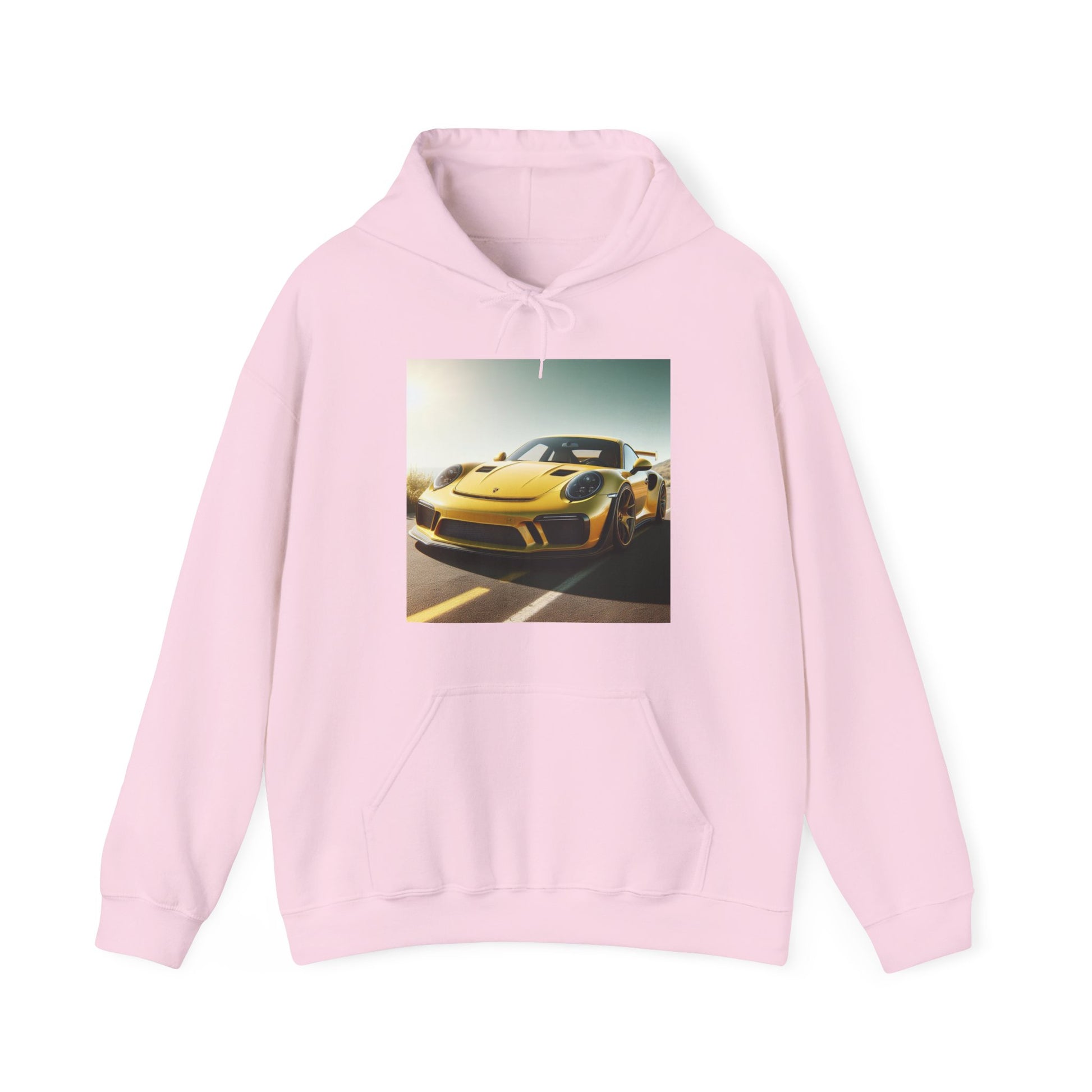 Yellow Porsche Hoodie Hoodie Printify Light Pink S