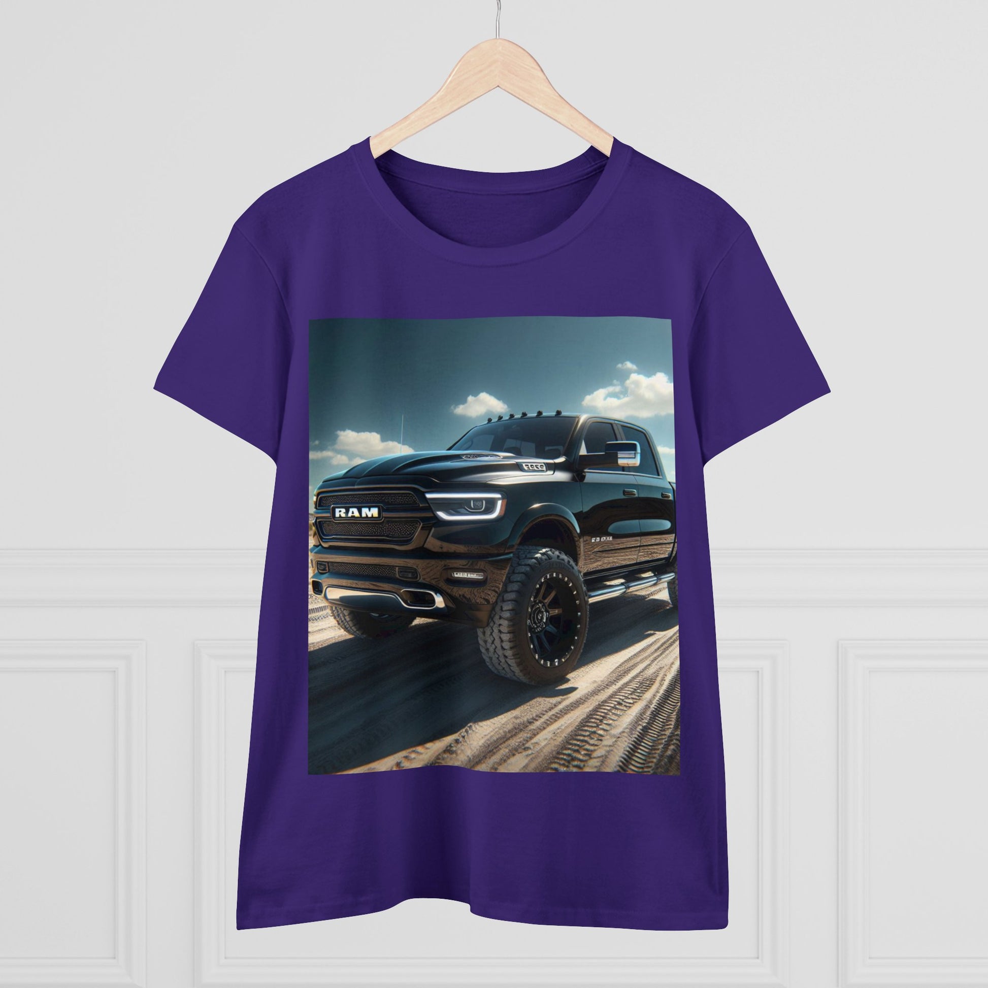 Black Dodge Ram T-Shirt T-Shirt Printify