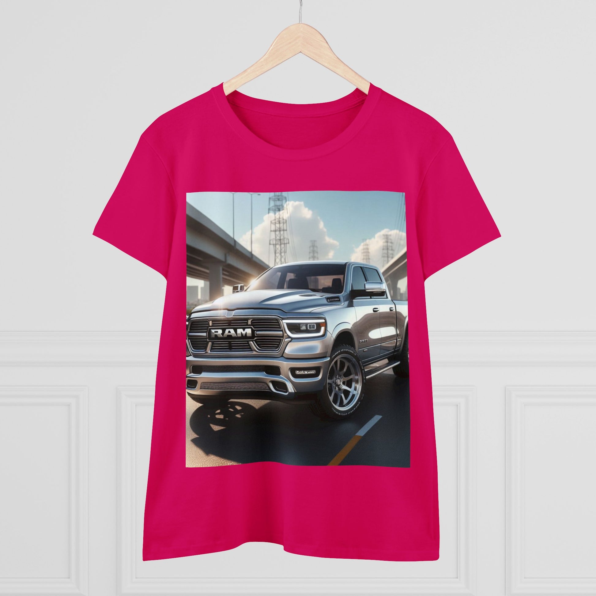 Silver Dodge Ram T-Shirt T-Shirt Printify