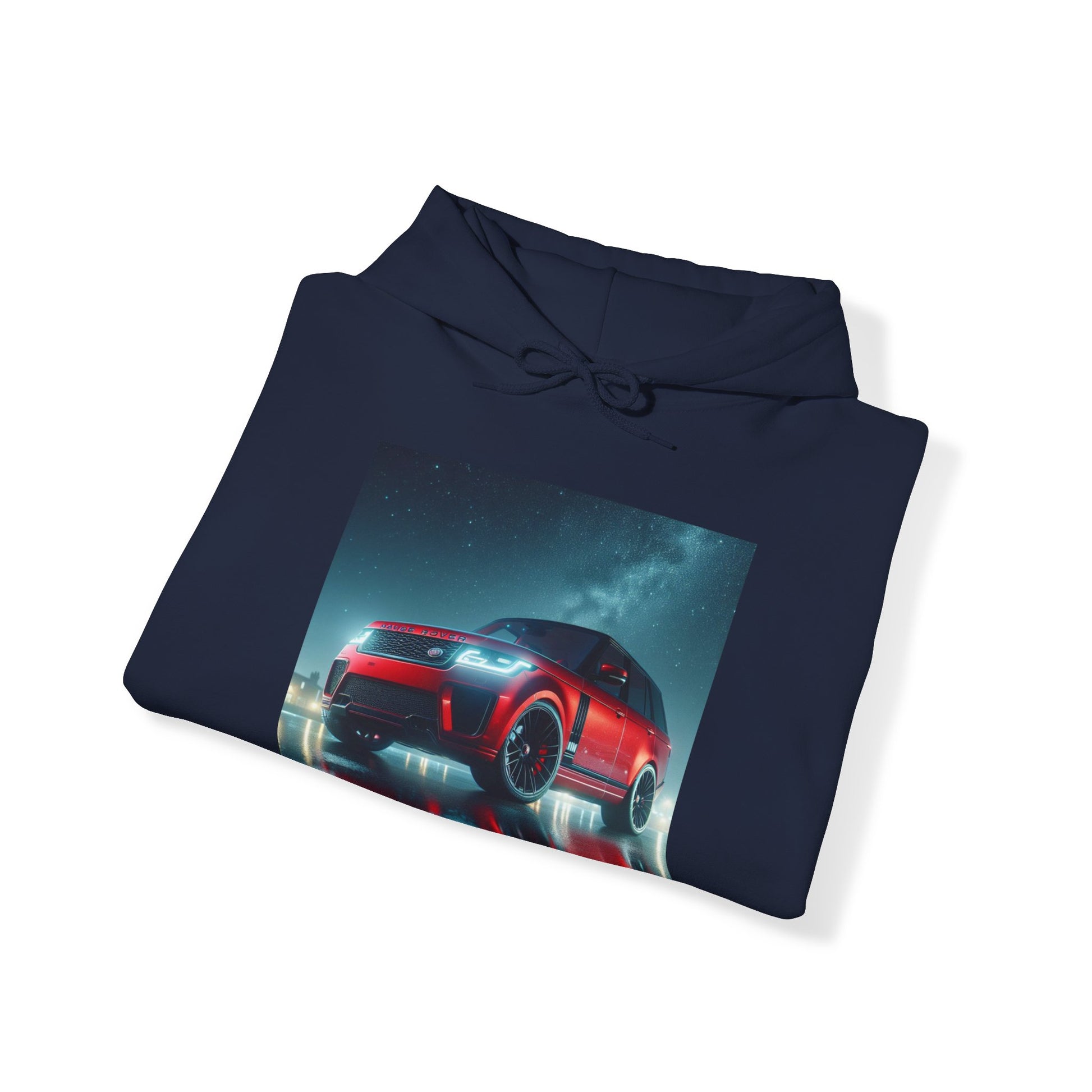 Red Range Rover Hoodie Hoodie Printify