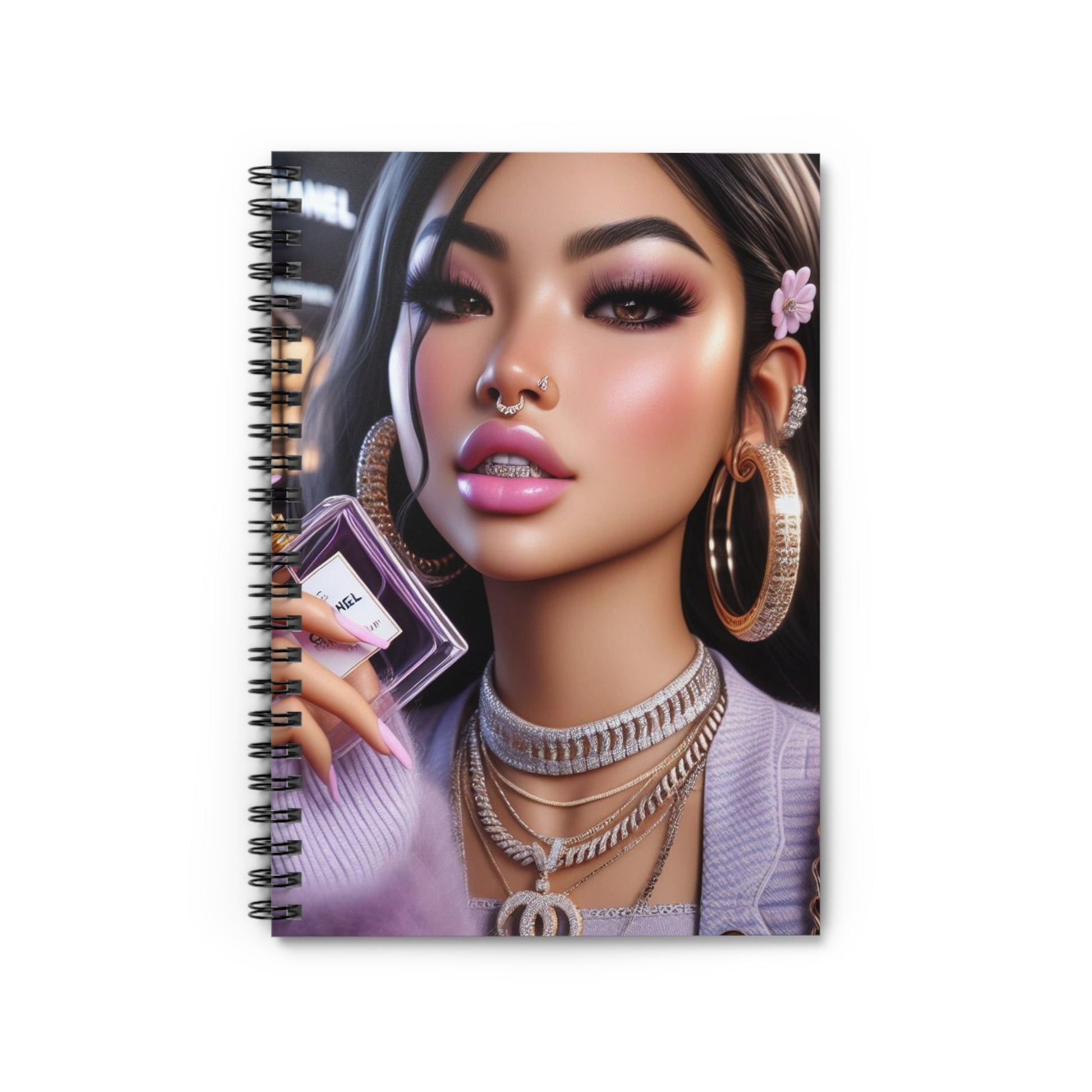 Chanel Please Spiral Notebook Paper products Printify One Size