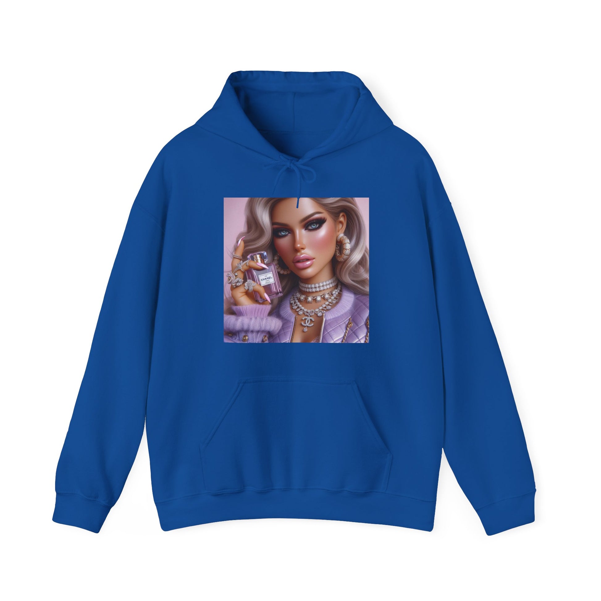 Chanel Please Hoodie Hoodie Printify Royal S