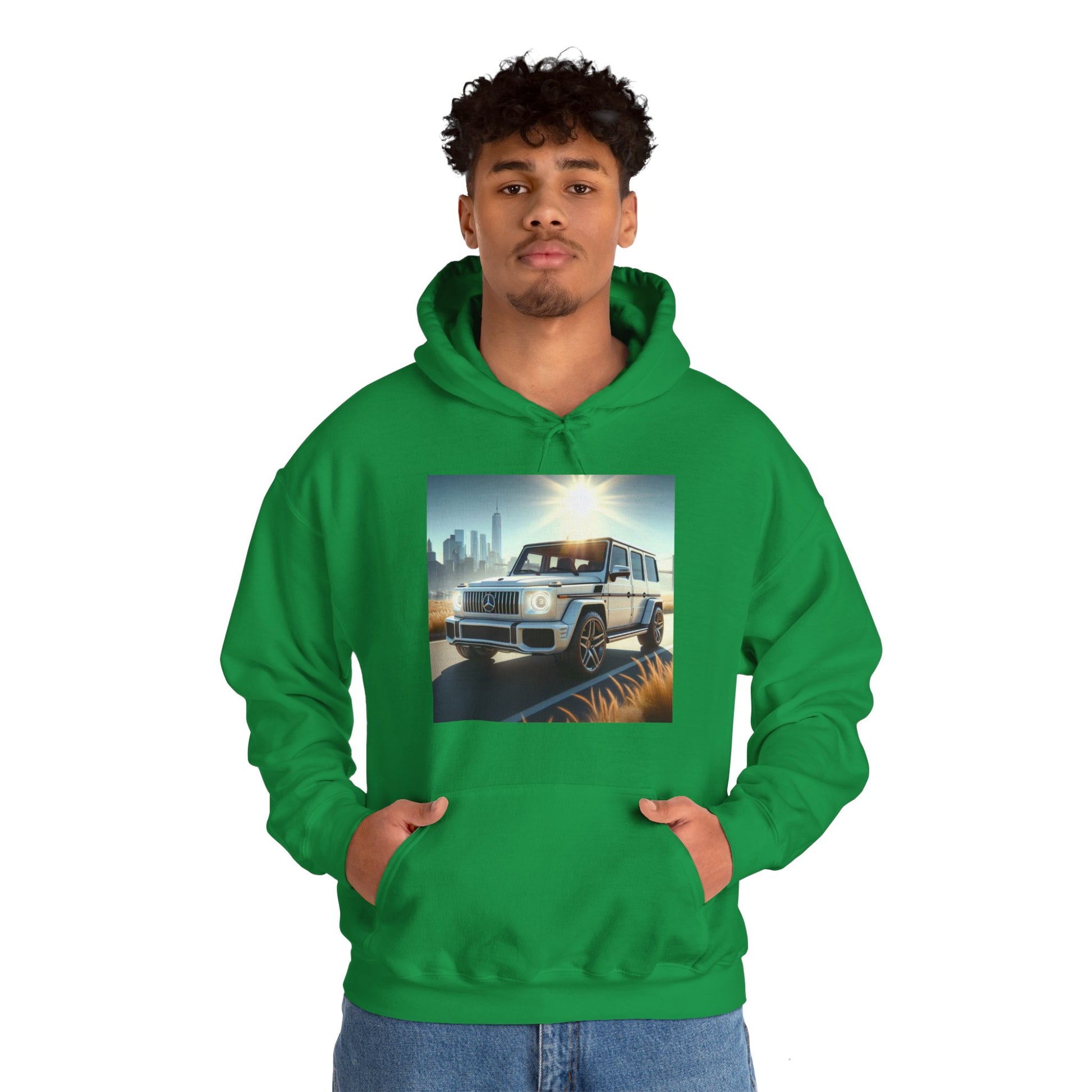White G-Wagon Hoodie Hoodie Printify