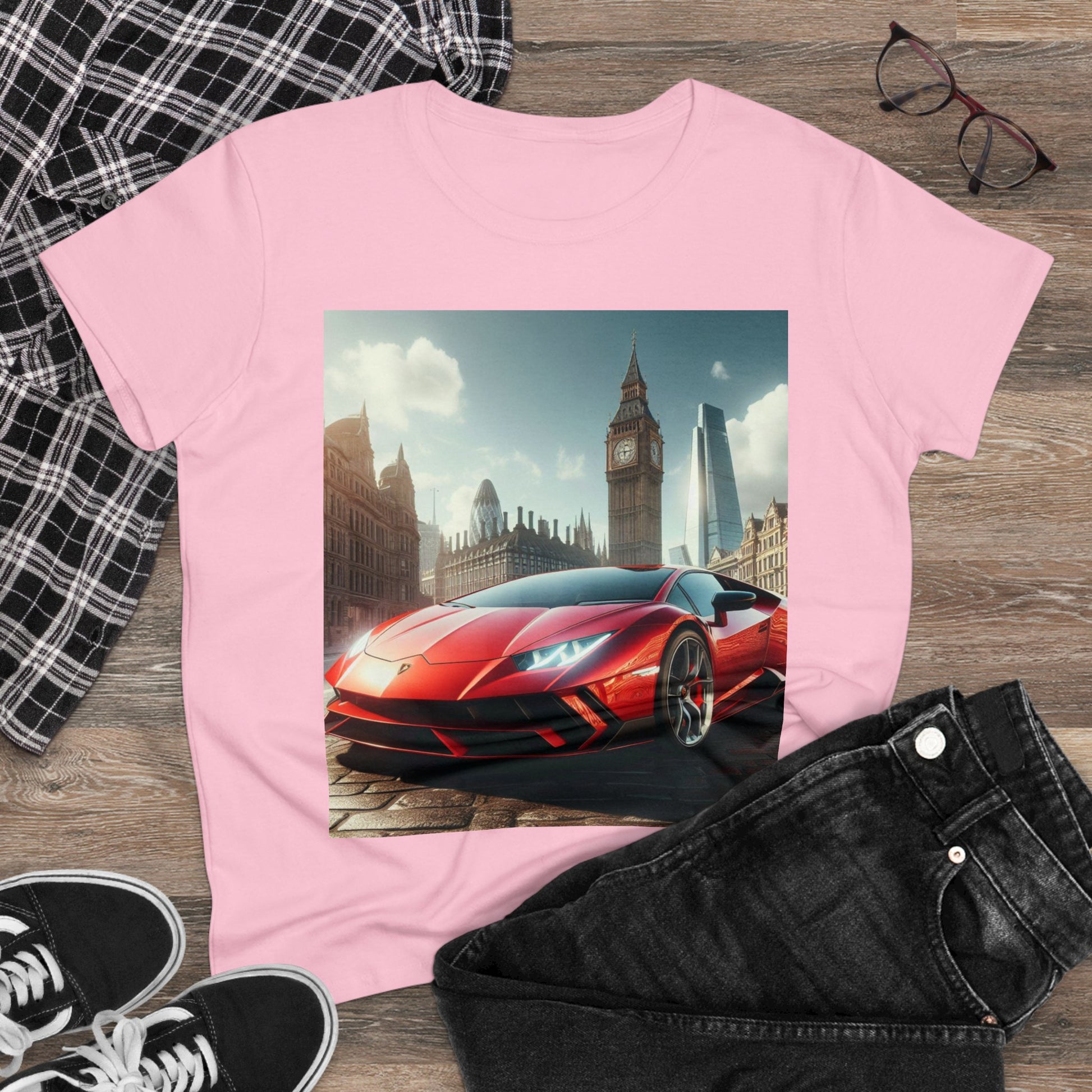 Red Lamborghini T-Shirt T-Shirt Printify