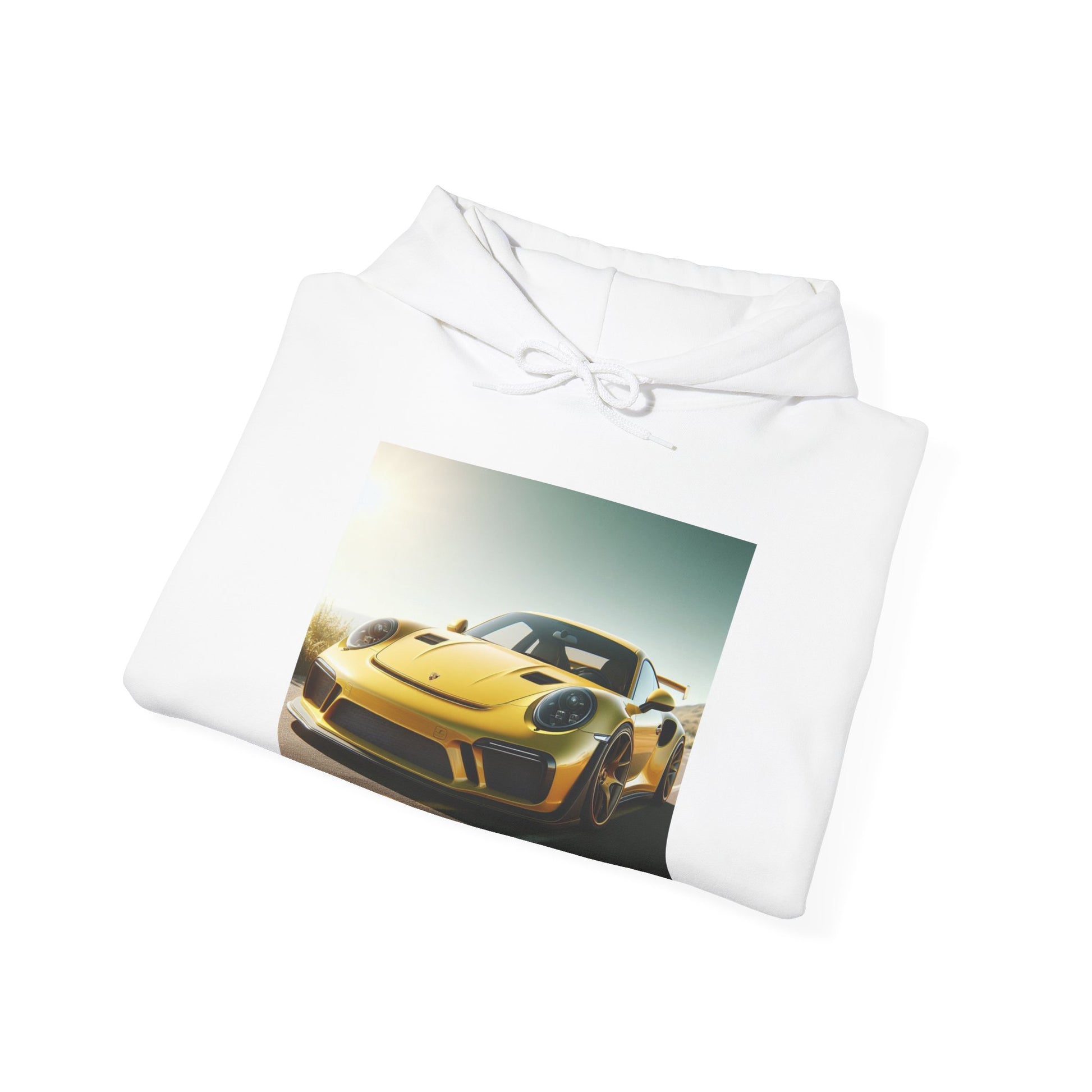 Yellow Porsche Hoodie Hoodie Printify