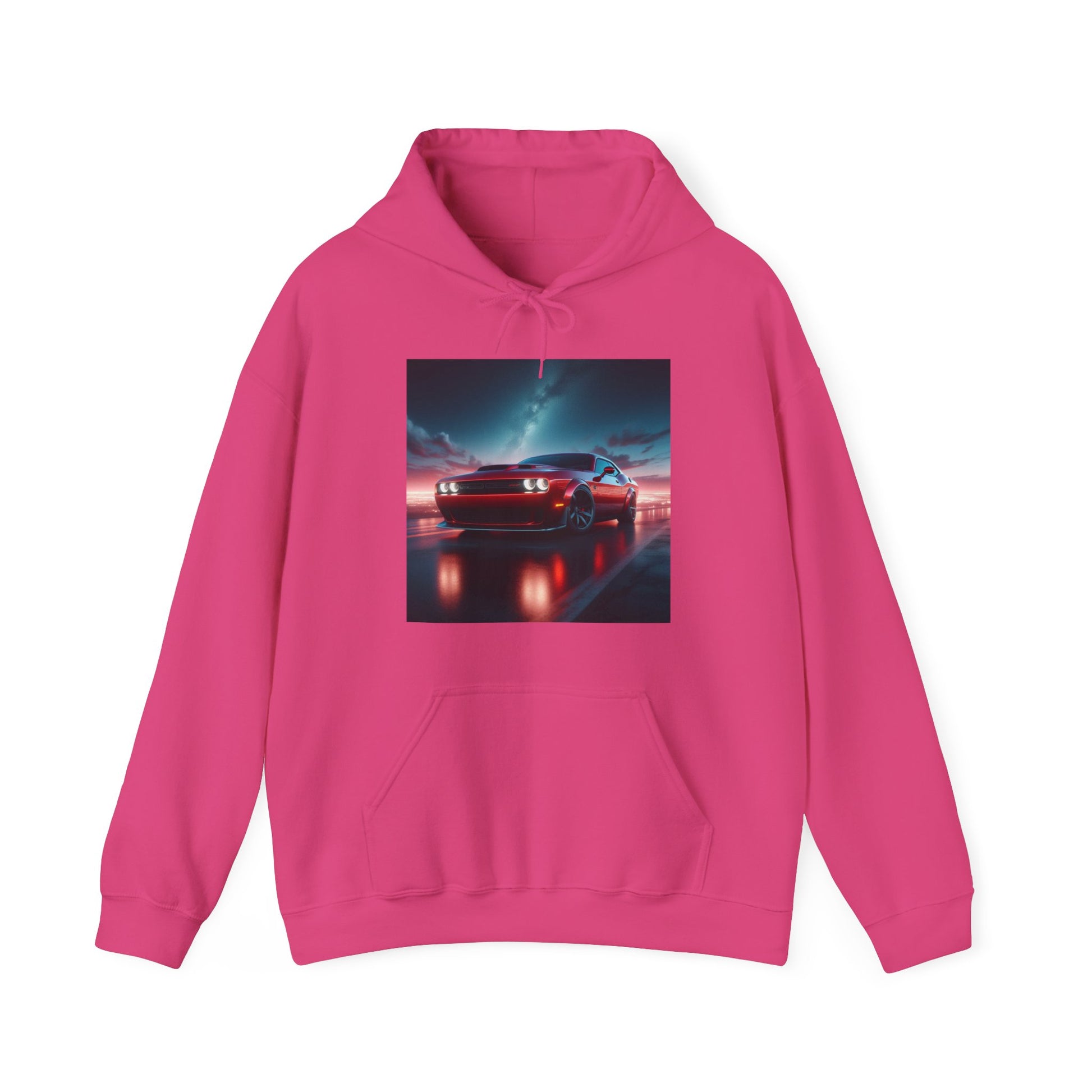 Red Challenger Hoodie Hoodie Printify Heliconia S