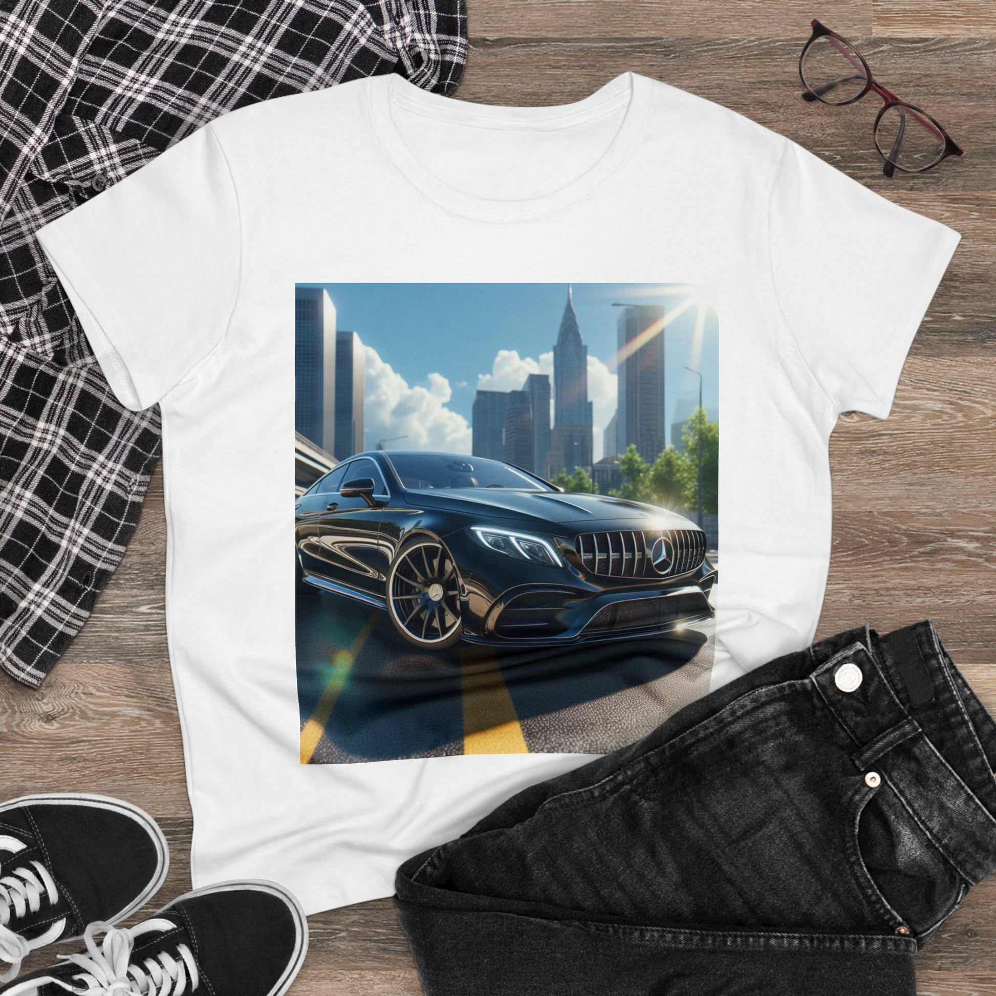 Black Mercedes T-Shirt T-Shirt Printify