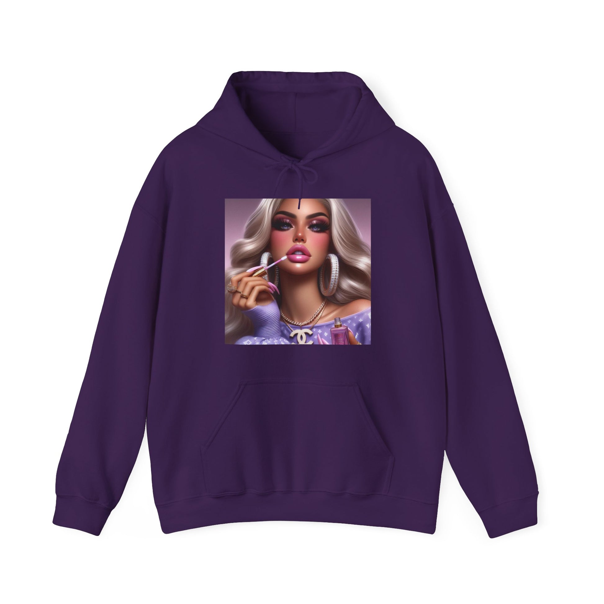 Gloss Up Hoodie Hoodie Printify Purple S