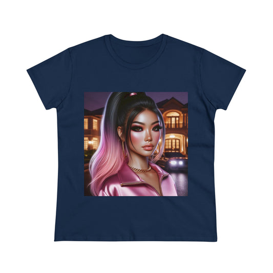 Pink at Night T-Shirt T-Shirt Printify Navy S