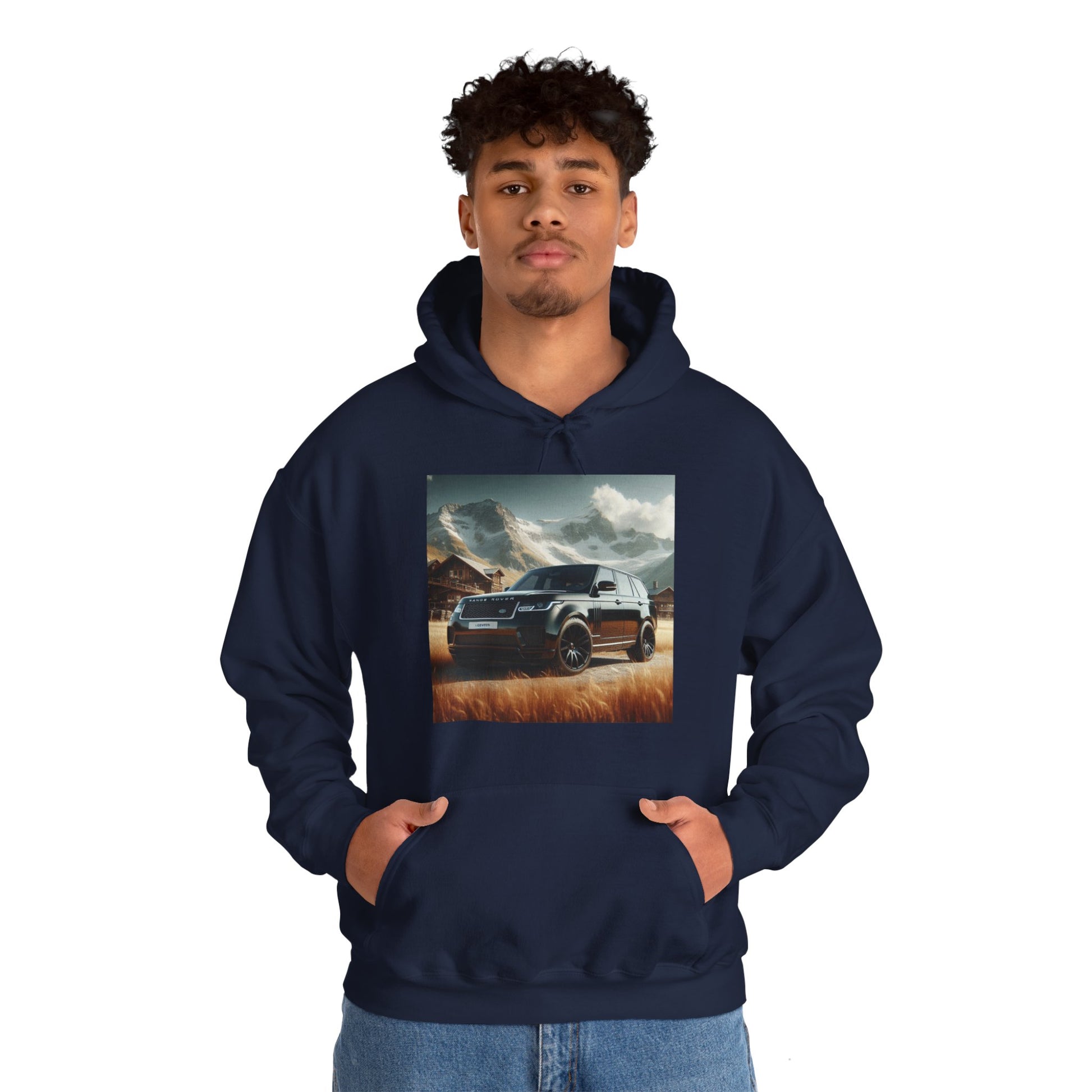 Black Range Rover Hoodie Hoodie Printify
