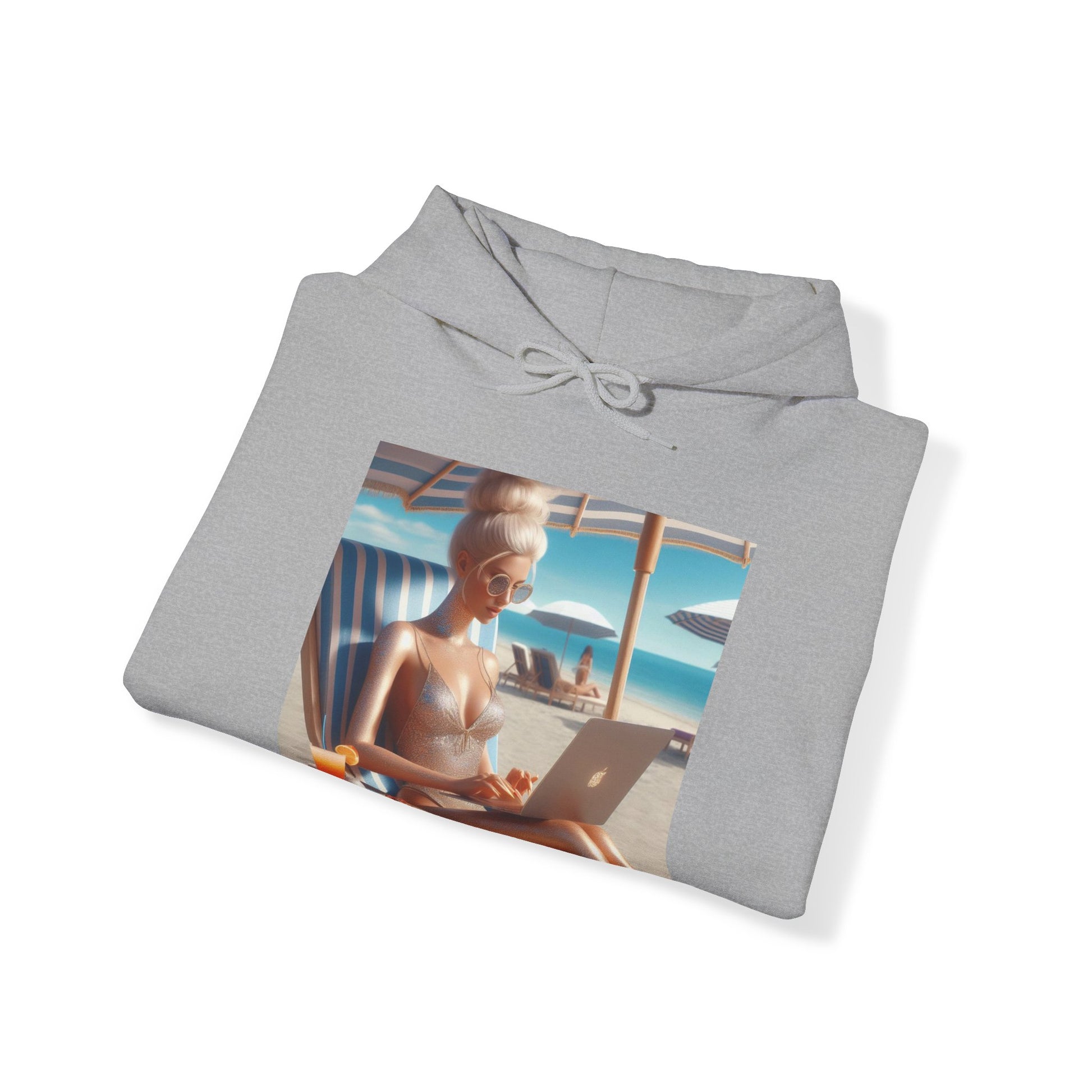 Work Day at the Beach Hoodie Hoodie Printify