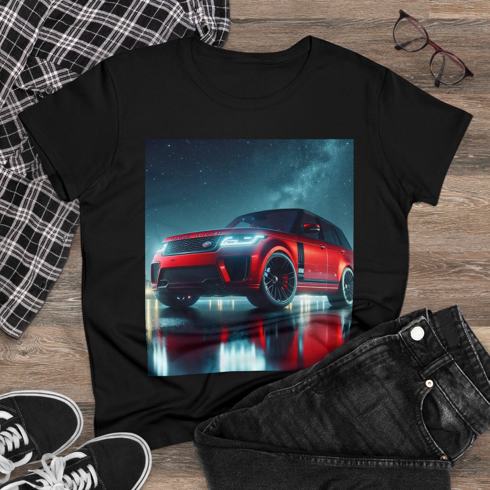 Red Range Rover T-Shirt T-Shirt Printify