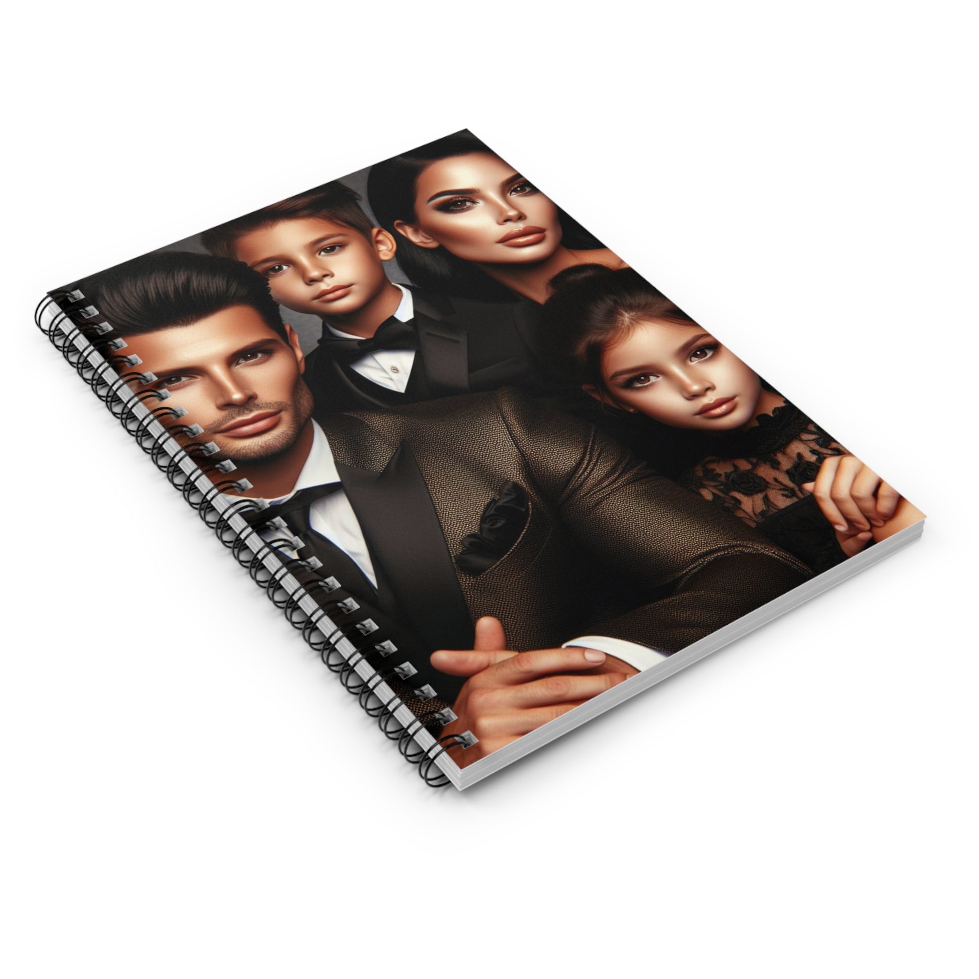 Family Portrait Spiral Notebook Paper products Printify