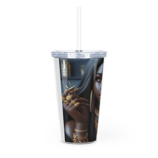 Elevated Coffee Tumbler with Straw Mug Printify