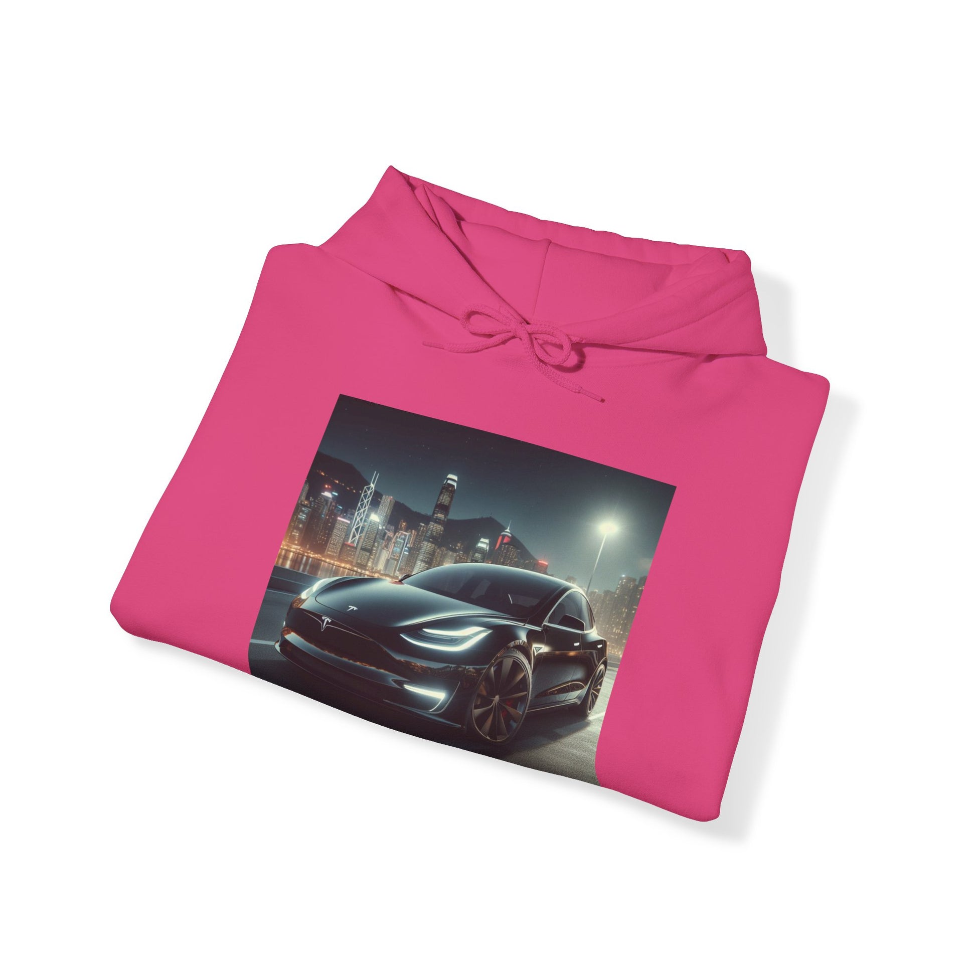 Black Tesla Hoodie Hoodie Printify