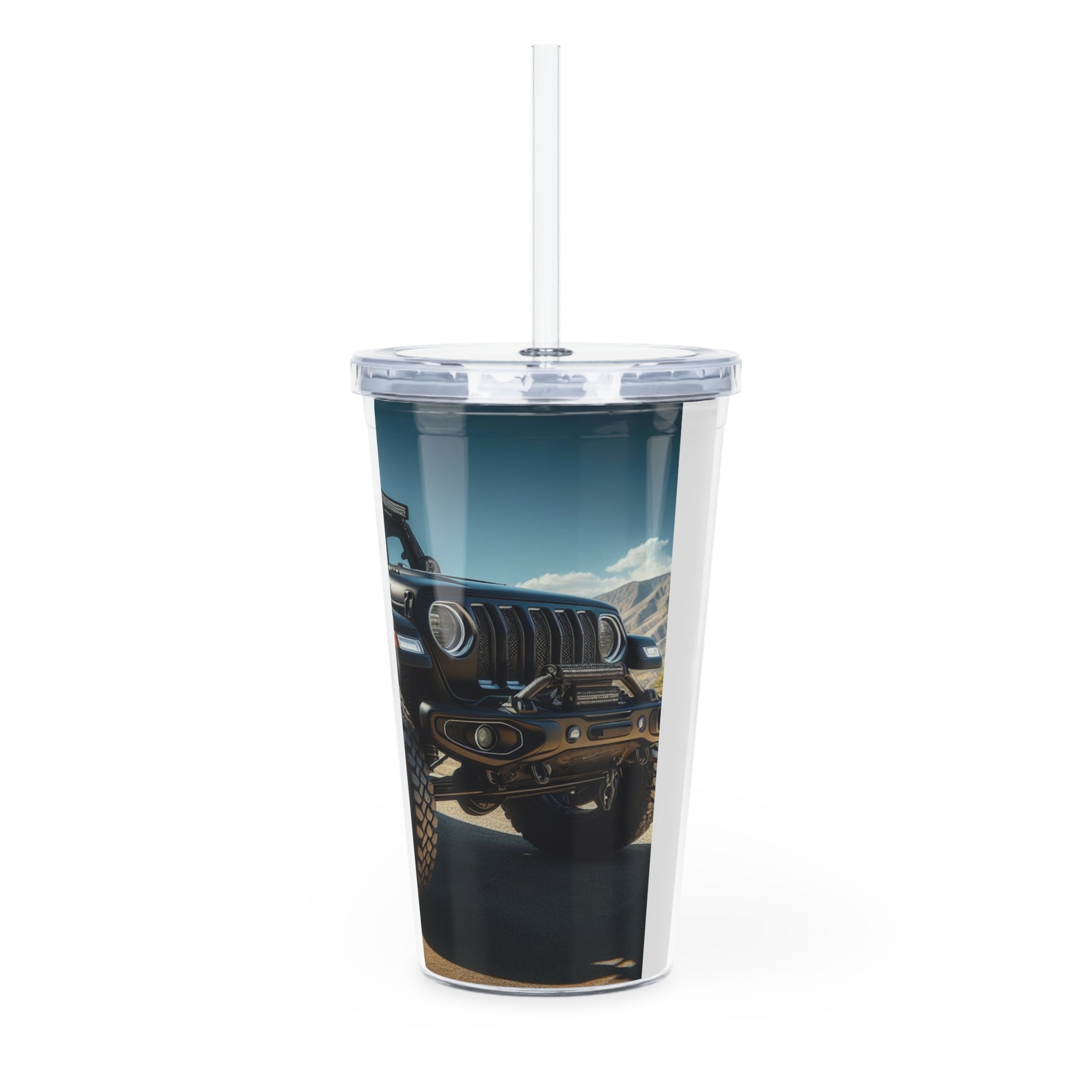 Black Rubicon Tumbler with Straw Mug Printify