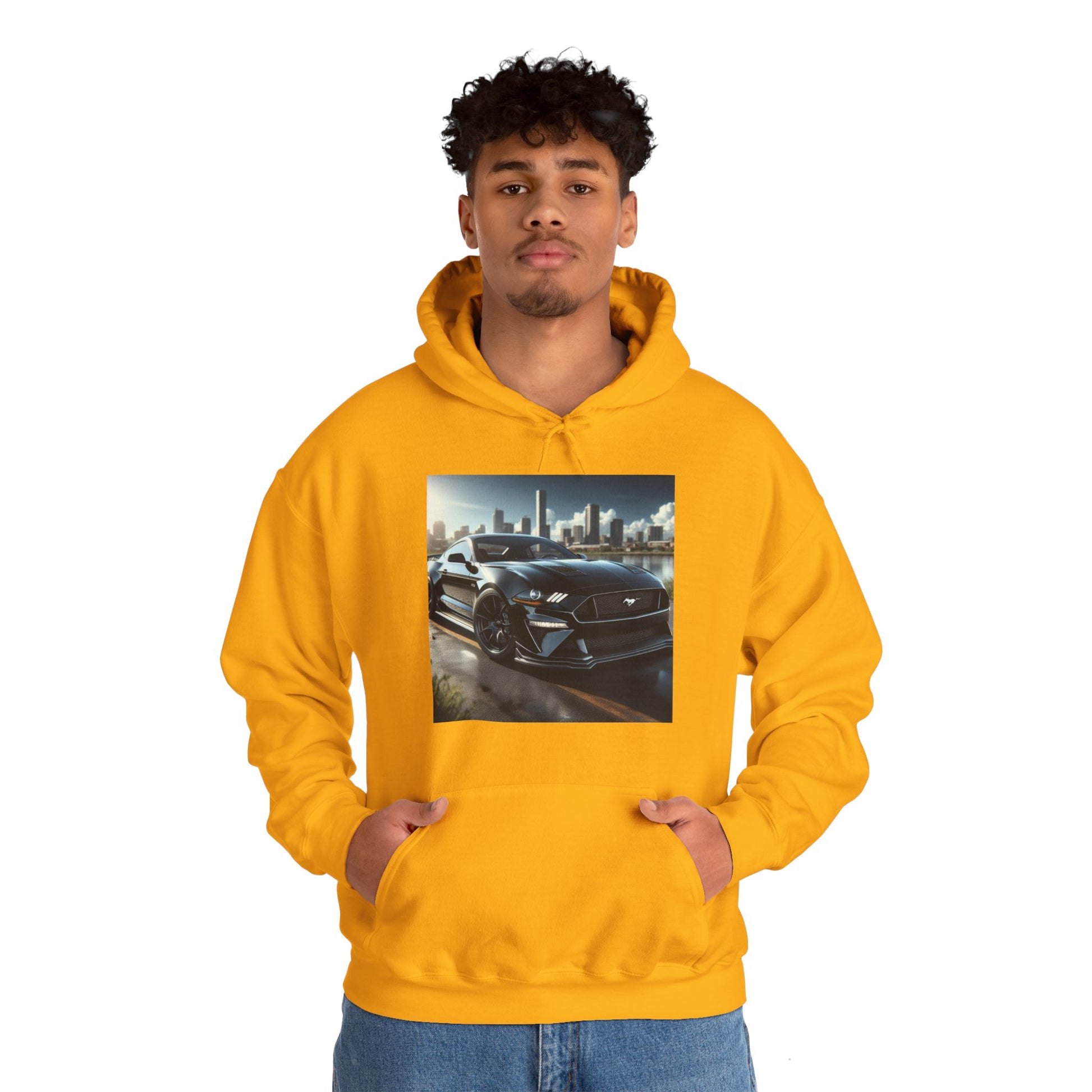 Black Mustang Hoodie Hoodie Printify