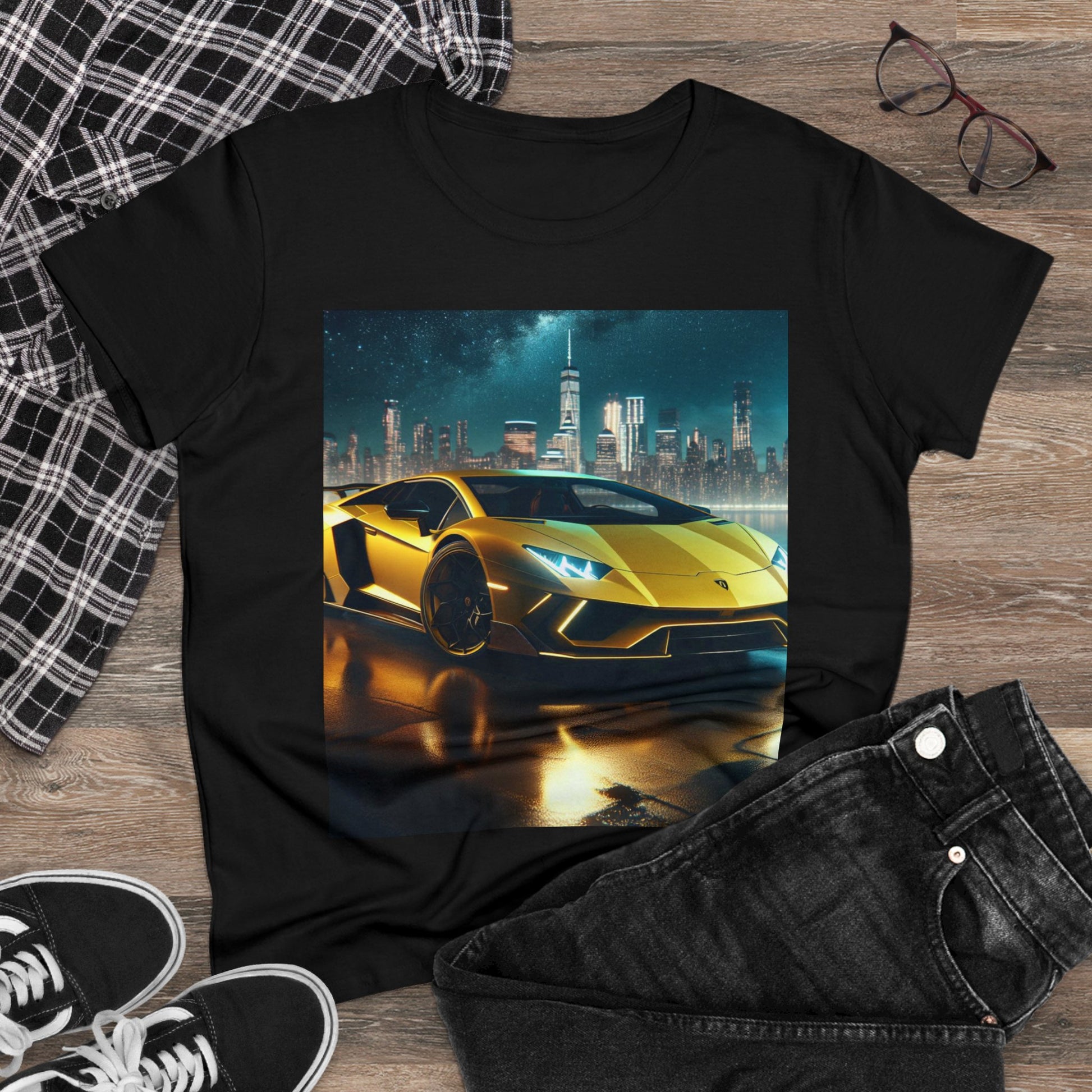 Yellow Lamborghini T-Shirt T-Shirt Printify