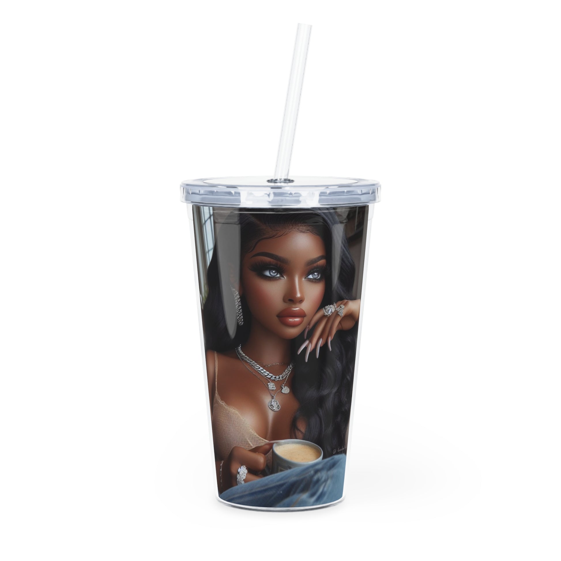Coffee Break Tumbler with Straw Mug Printify 20oz Transparent