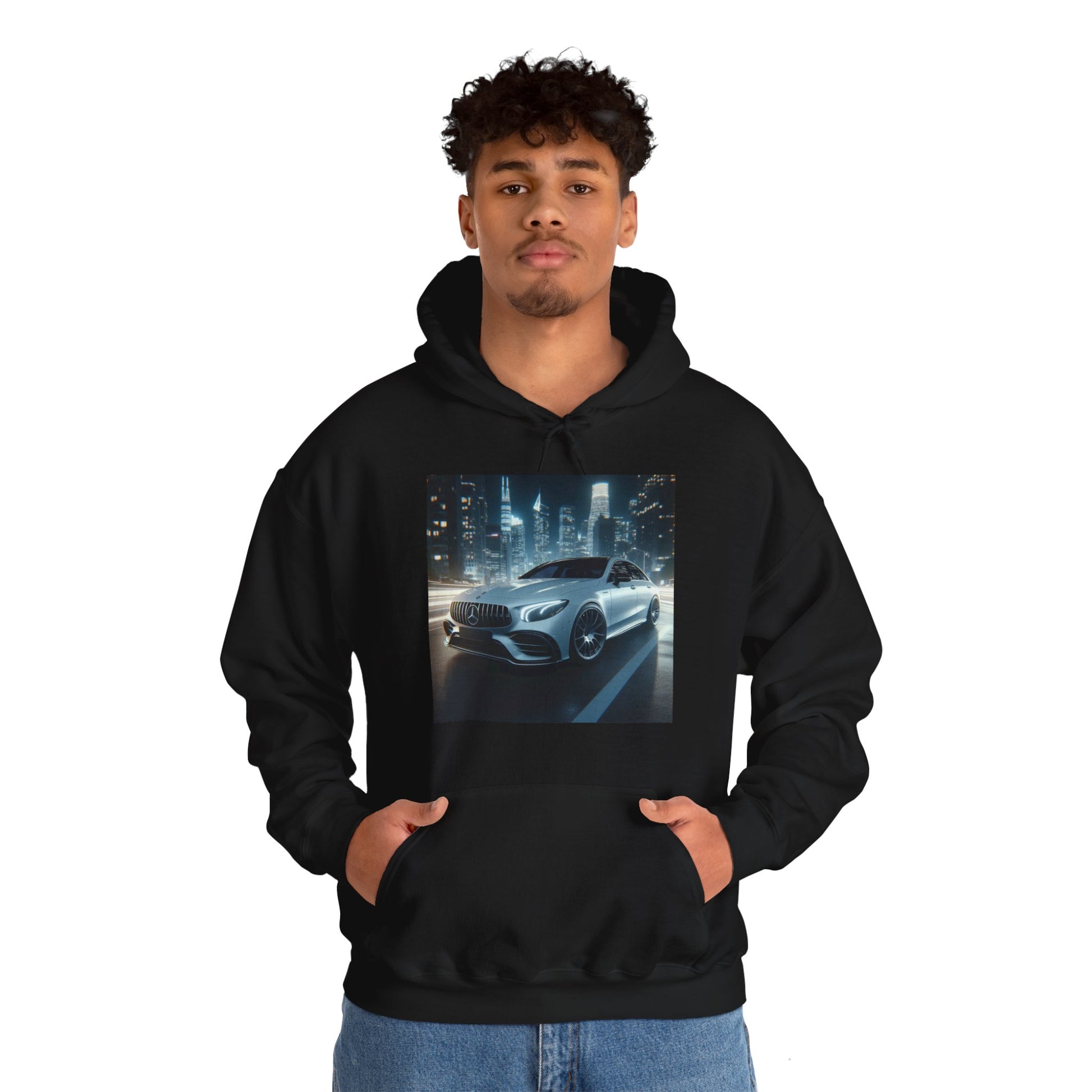 White Mercedes Hoodie Hoodie Printify