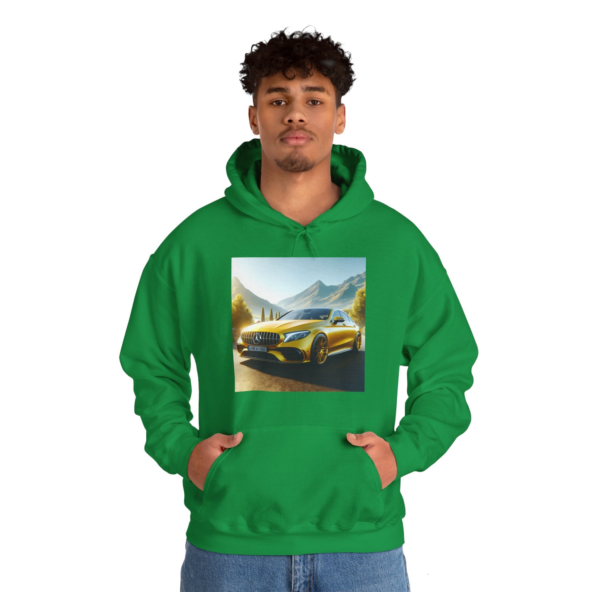 Yellow Mercedes Hoodie Hoodie Printify